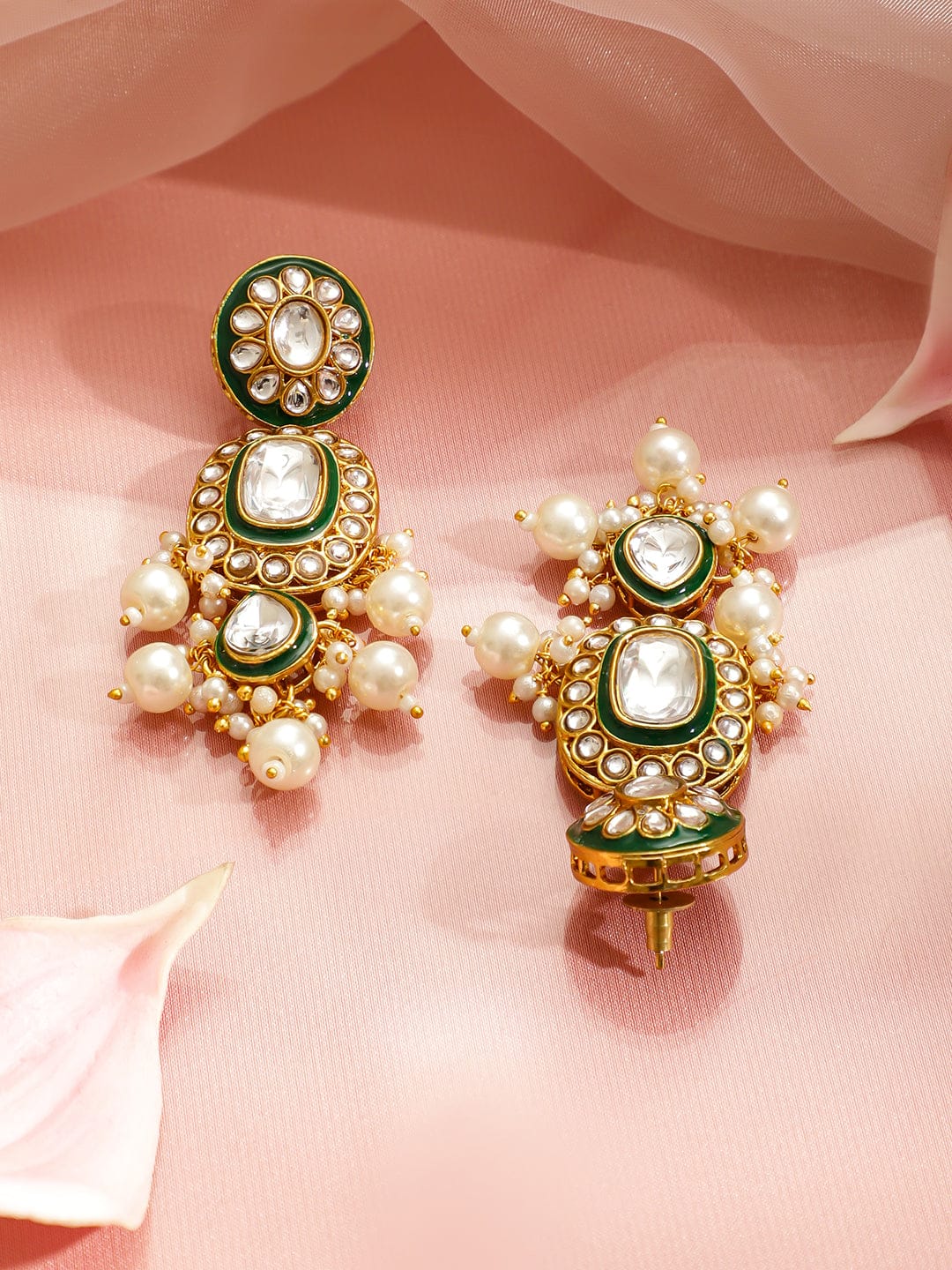 Eternal Royal Green Kundan Necklace Set