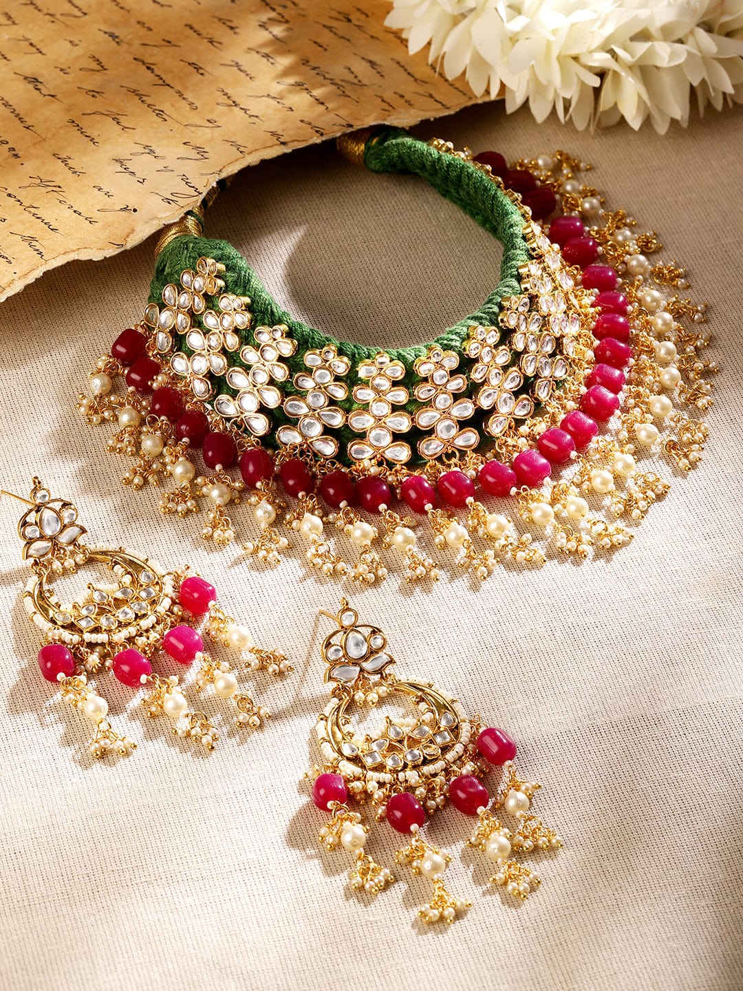 Regal Purple & Kundan Necklace Set