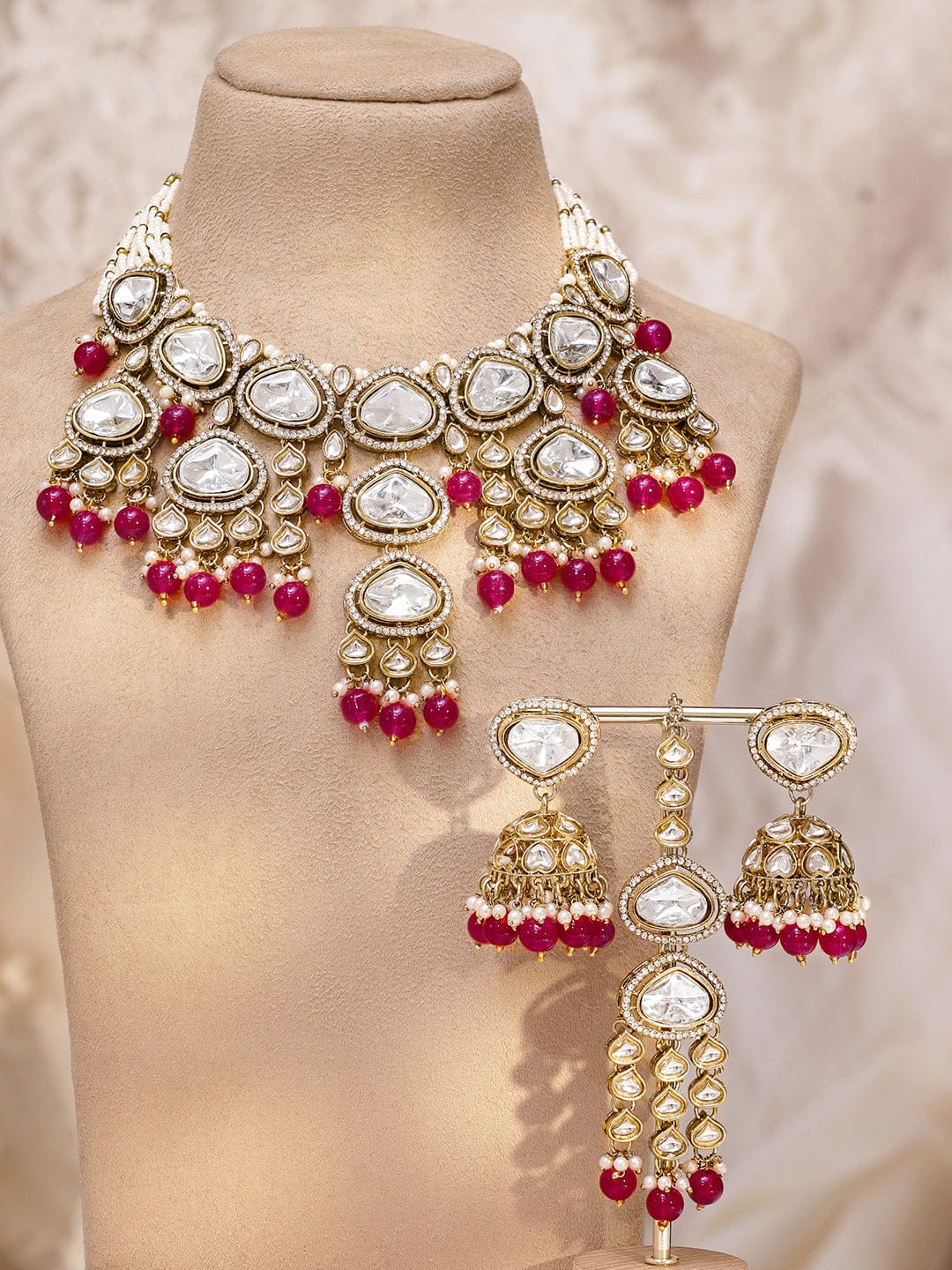 Royal Kundan & Pink Necklace Set