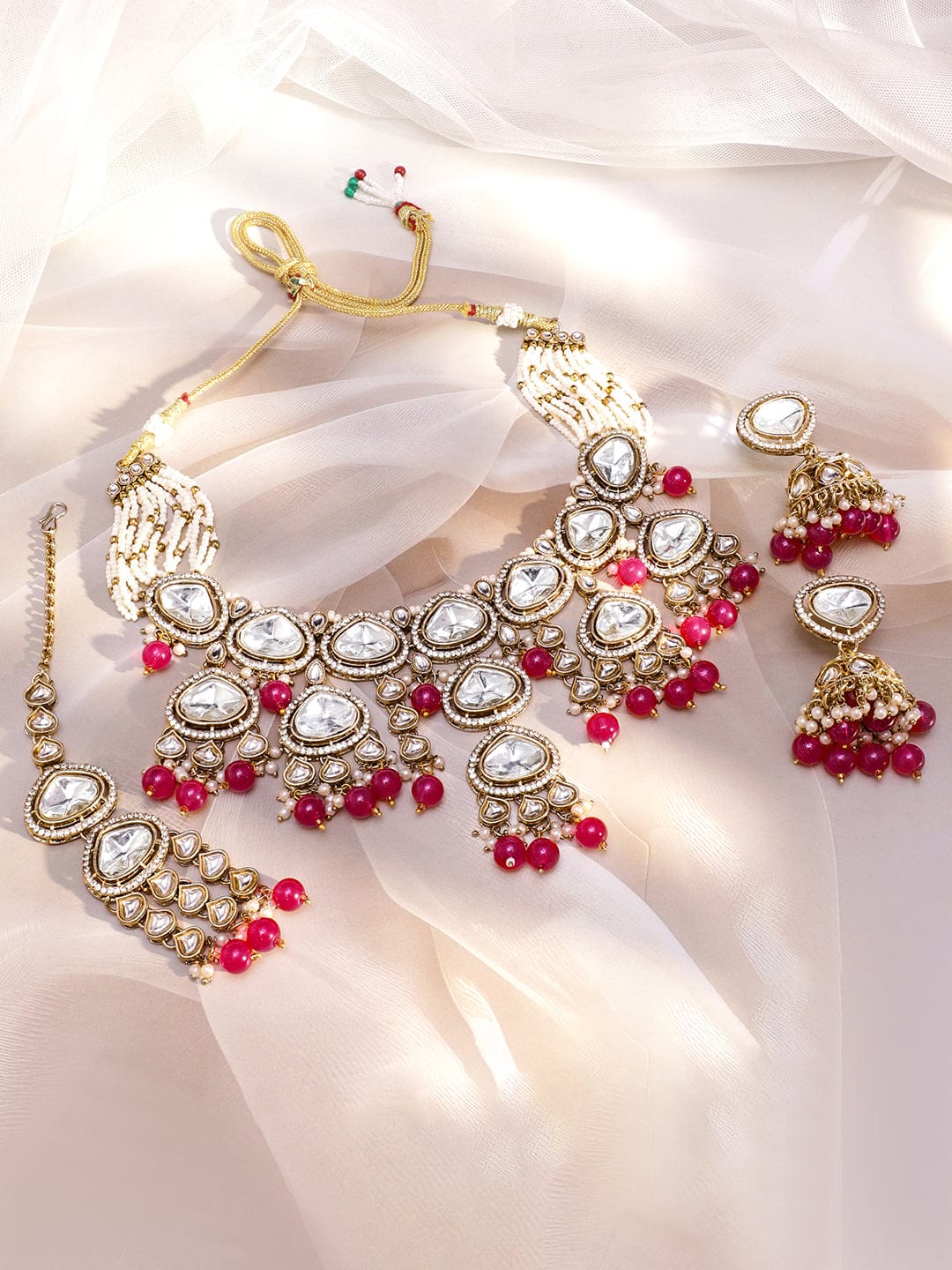 Royal Kundan & Pink Necklace Set