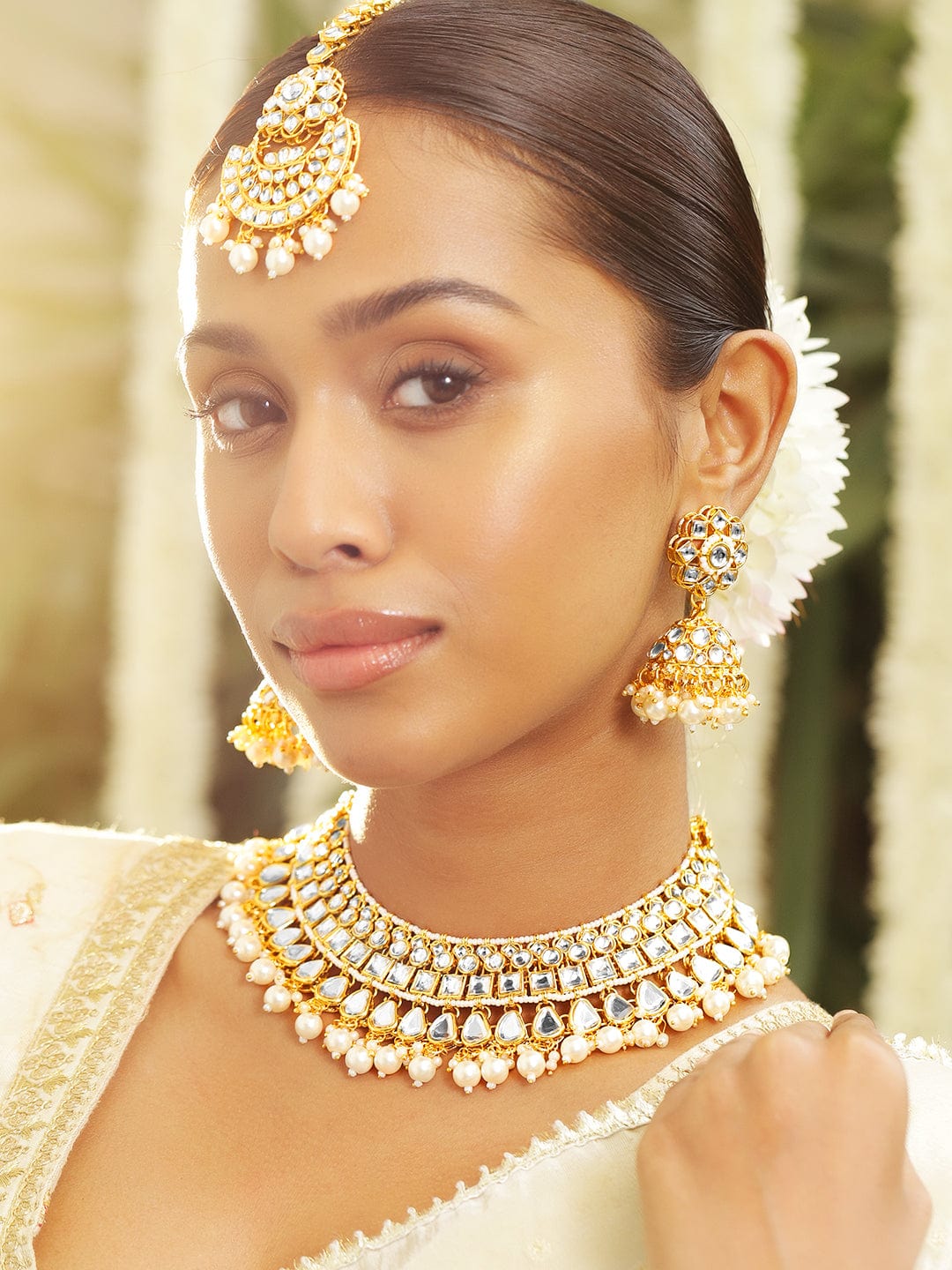 New Age Queen Kundan Necklace Set