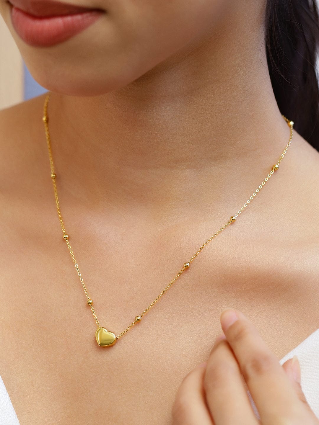 Hearty s Gold Plated Pendant Necklace Chain