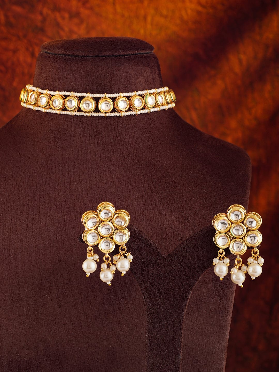 Floral Affair Kundan Necklace Set