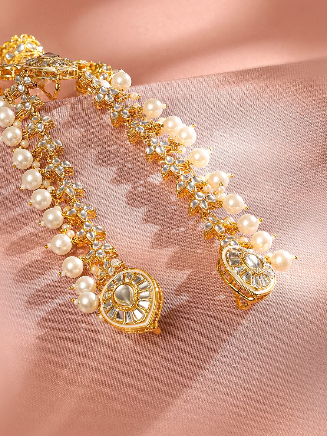 Pearl Meets Kundan Hair Brooch