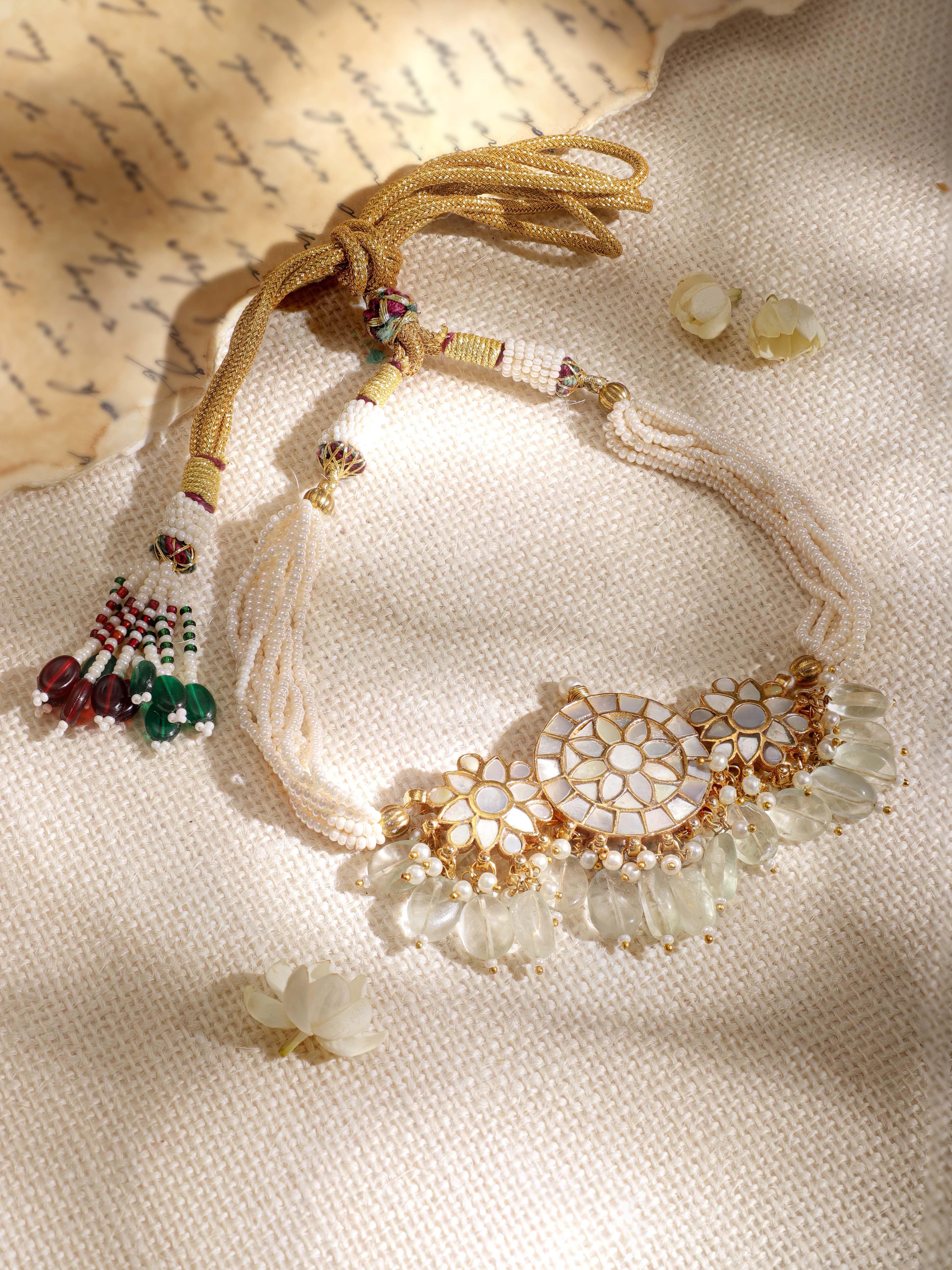 Vintage Charm Kundan Pearl Choker Set