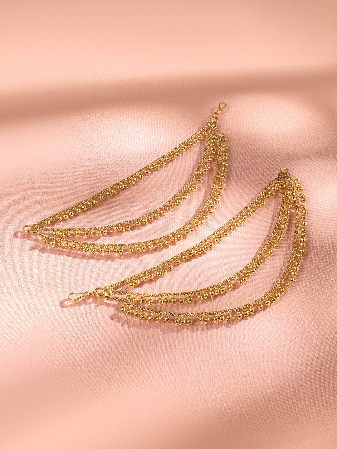 Festive Rhythm Gold Ear Chain