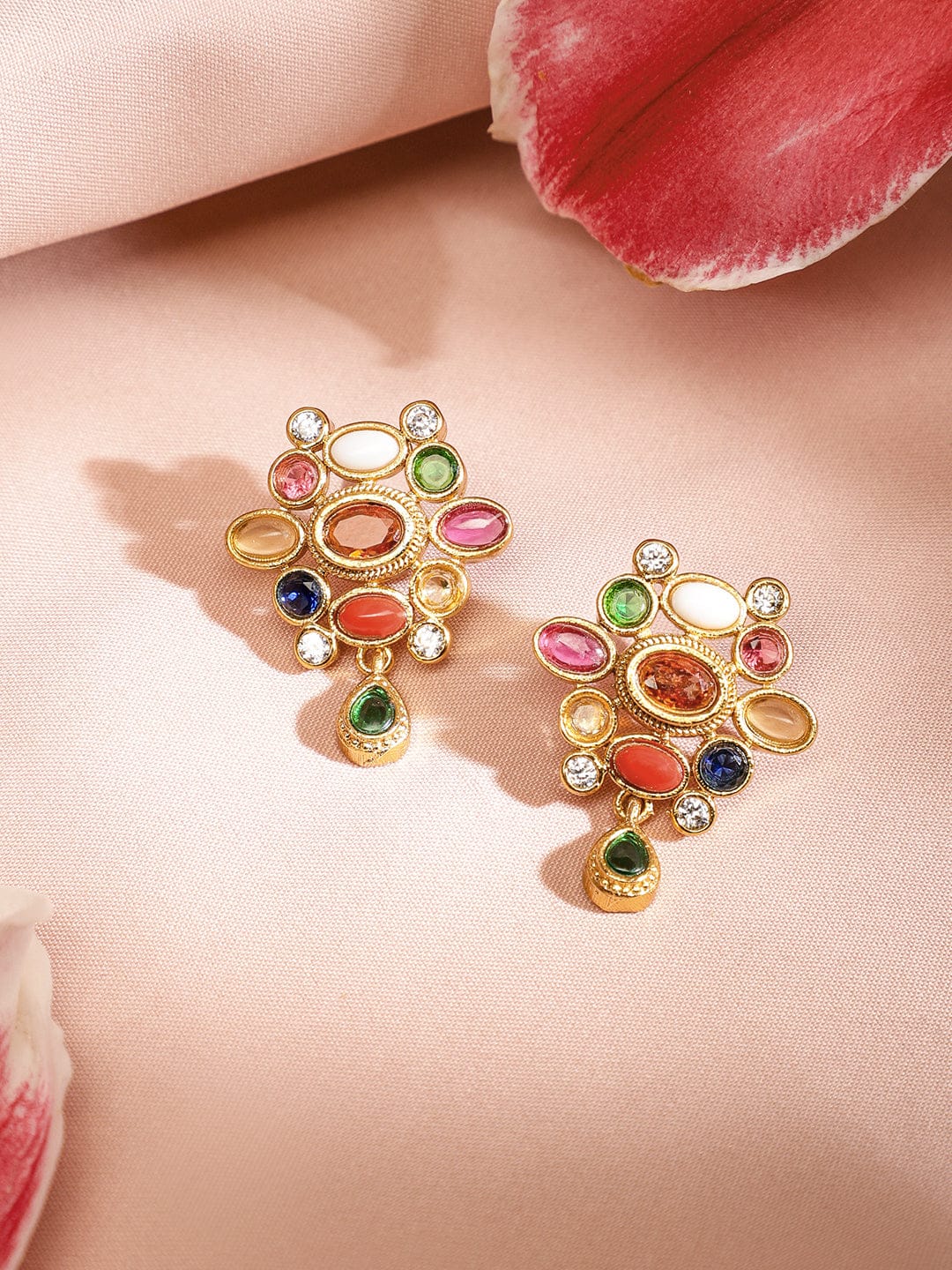 Multicolor Studded Necklace Set
