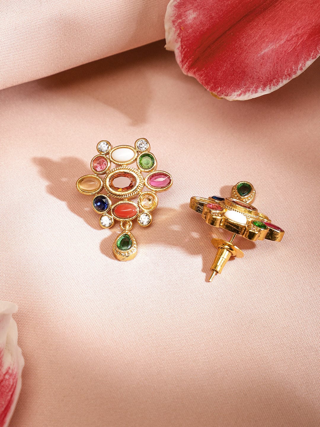 Multicolor Studded Necklace Set