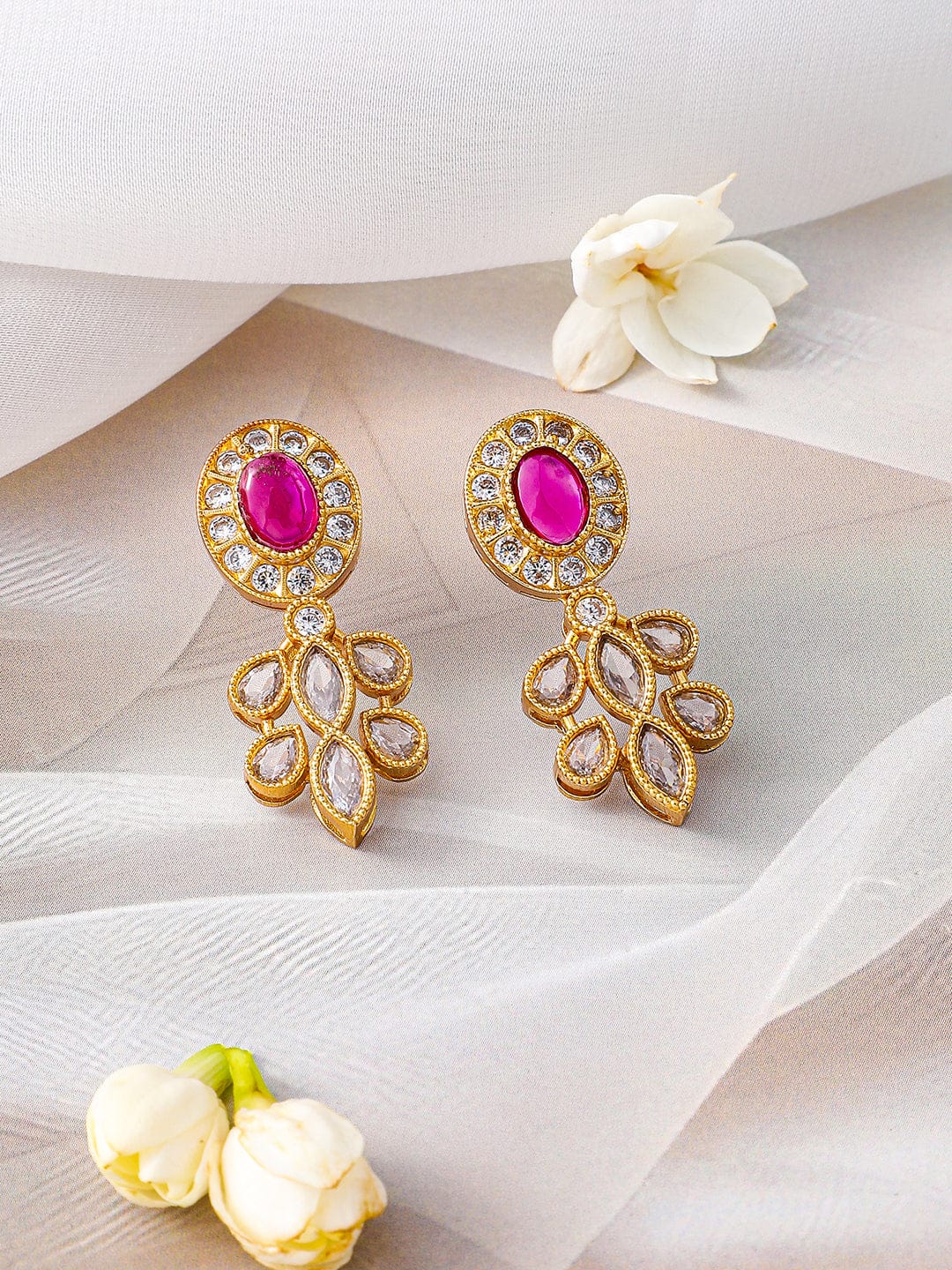 American Diamond Zirconia Multicolor Kundan Choker Set