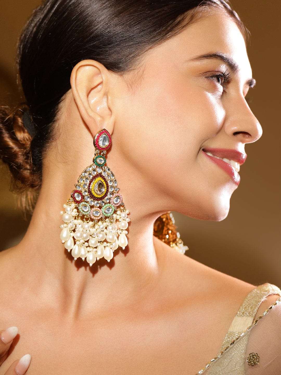 Heritage Charm Multitone Chandbali