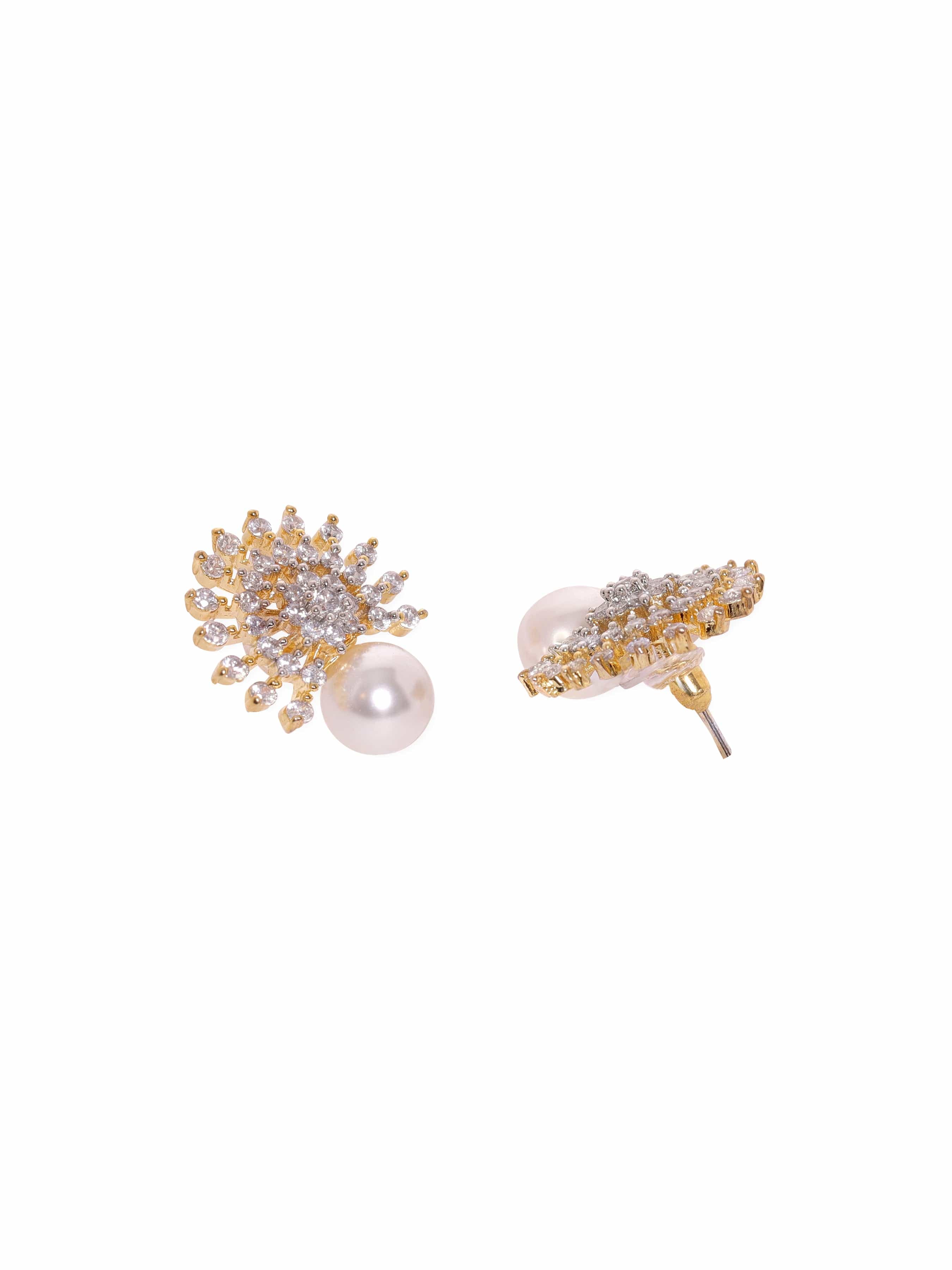 Pearl Drop American Diamond Zirconia Necklace Set