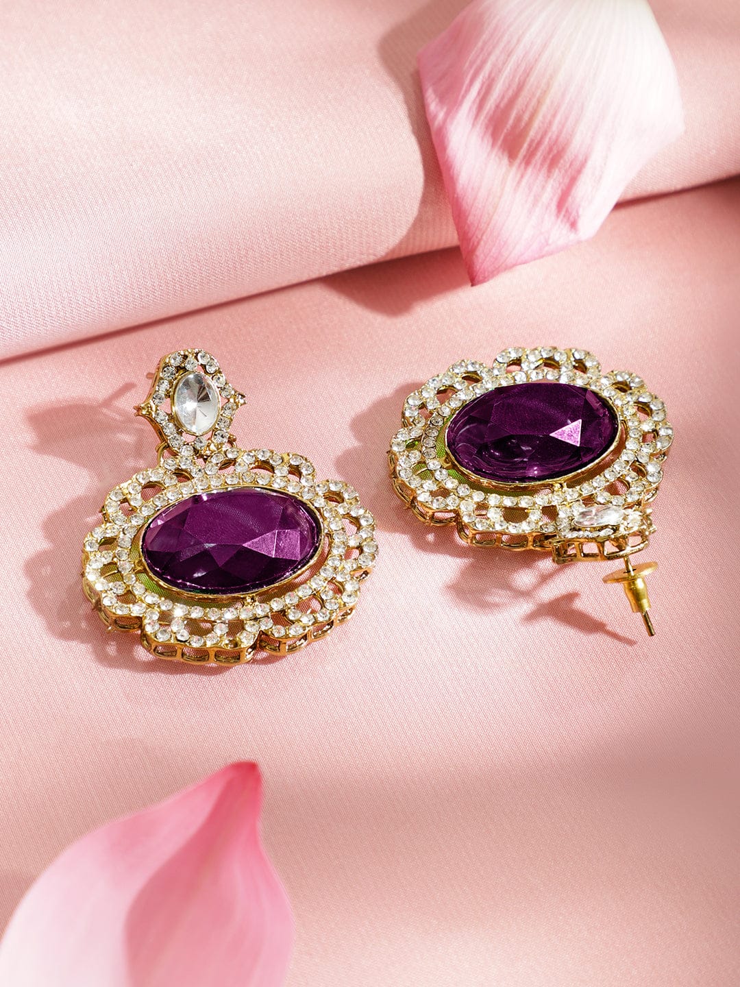 Luxe Purple Kundan Necklace Set