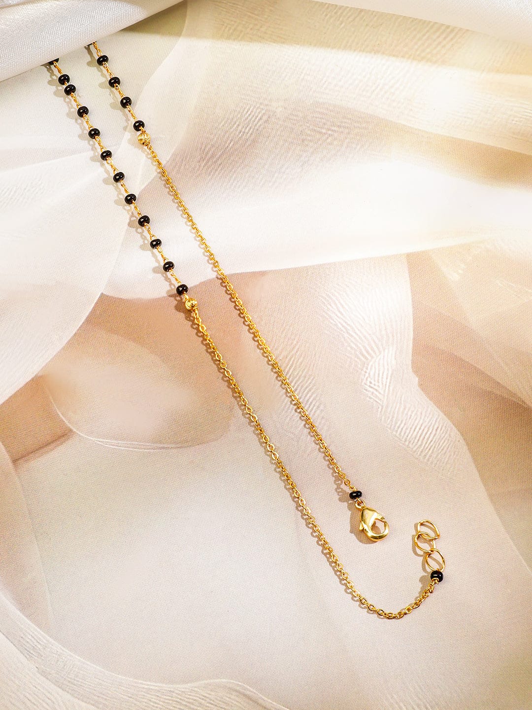 Pink American Diamond Zirconia Gold Toned Mangalsutra