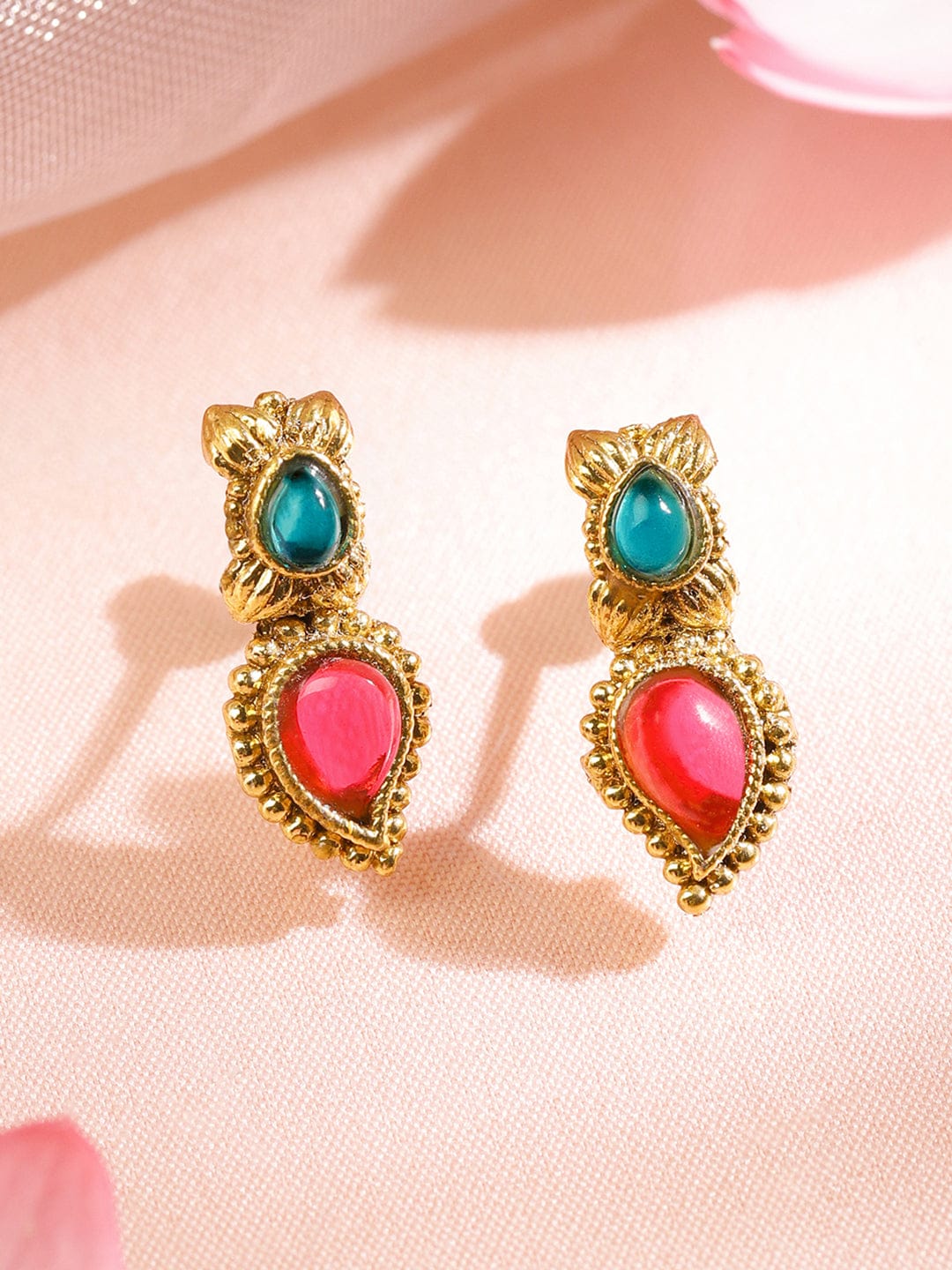 Red & Green Gold Necklace Set
