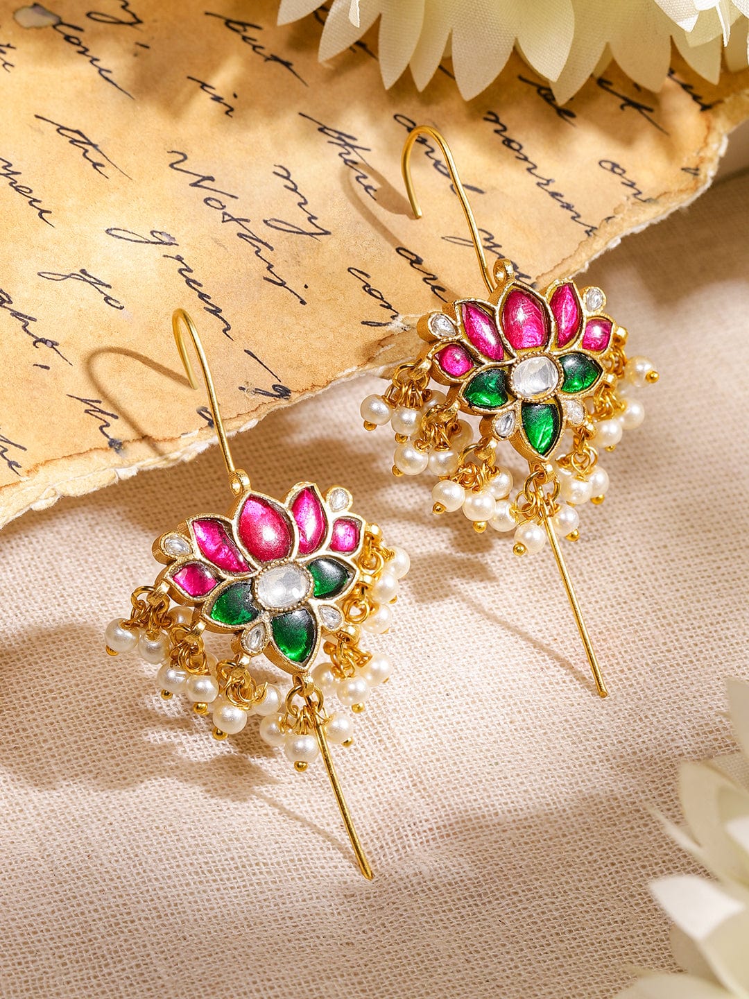 Chic Lotus Motif Ear Cuffs