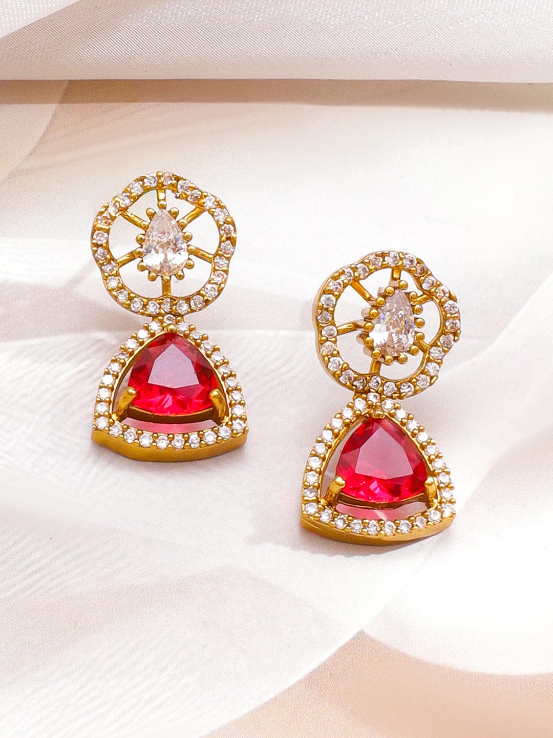 Gold Toned Kundan Red Collar Necklace