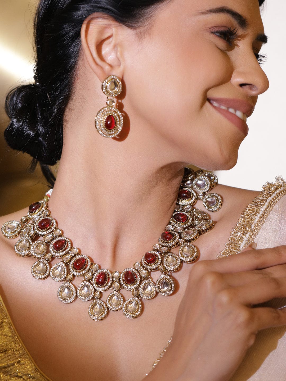 Majestic Kundan Necklace Set