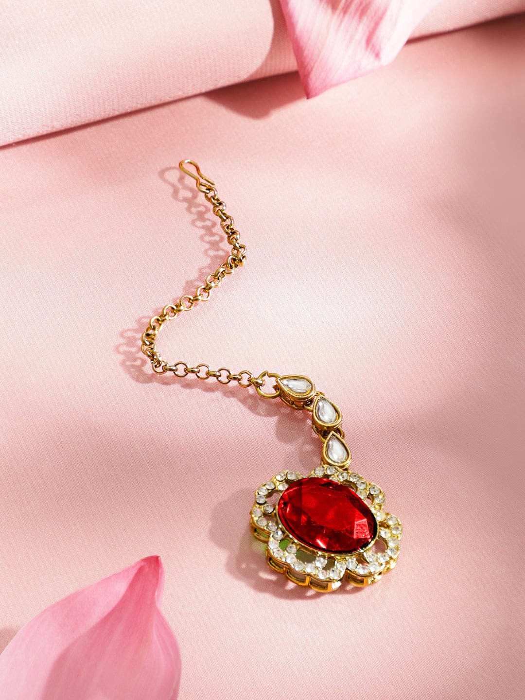 Luxe Red Gemstone Necklace Set