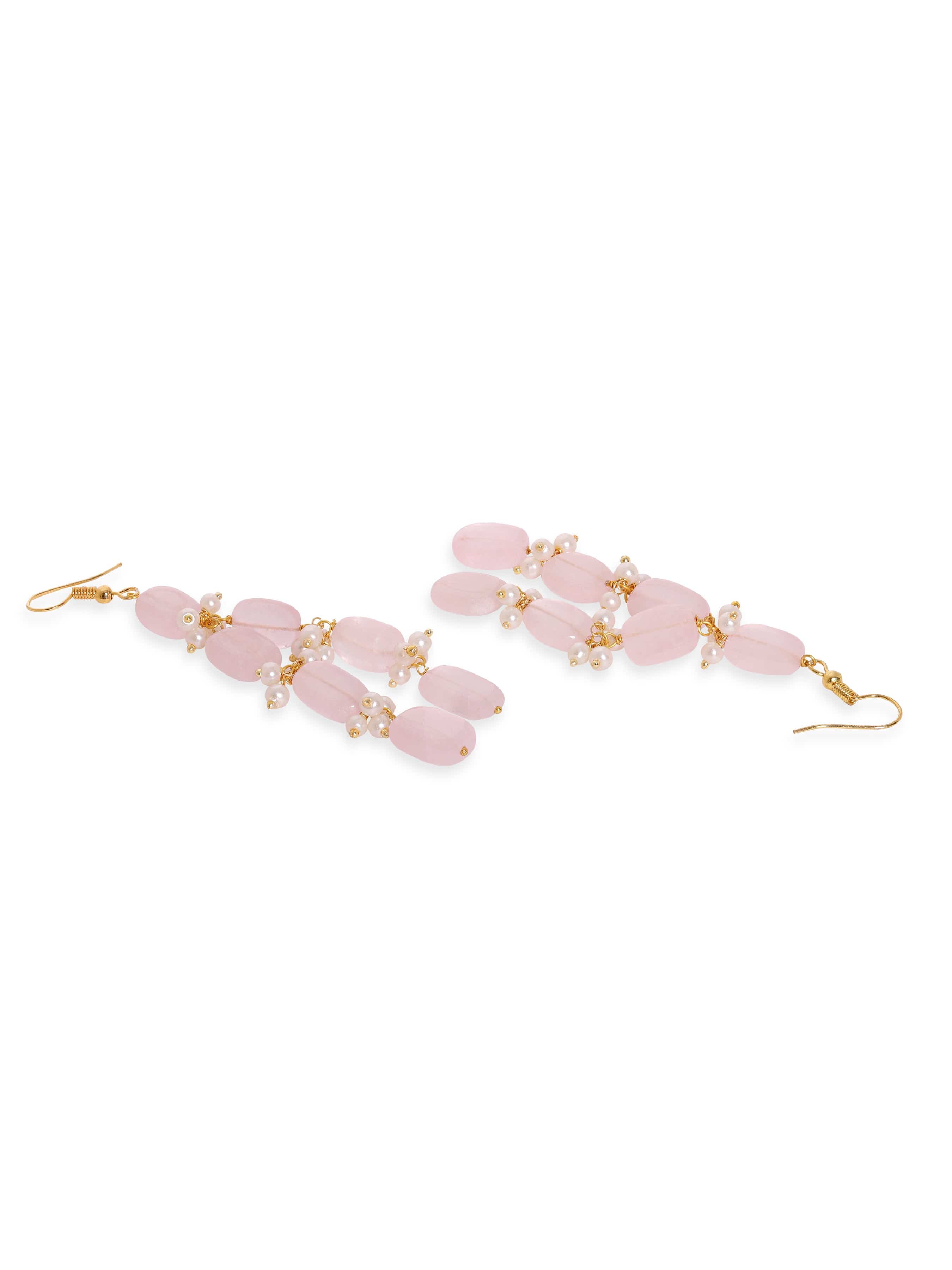 Pink Multi-Layer Beaded Mala Necklace Set