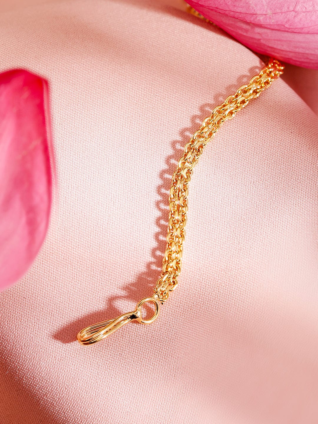 Wentra 22K Gold-Plated White Cubic Zirconia Studded Maang Tikka