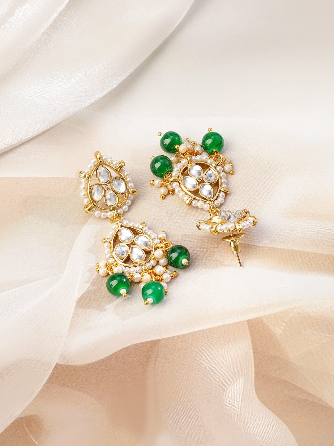 Luxe Green Beads Bridal Necklace
