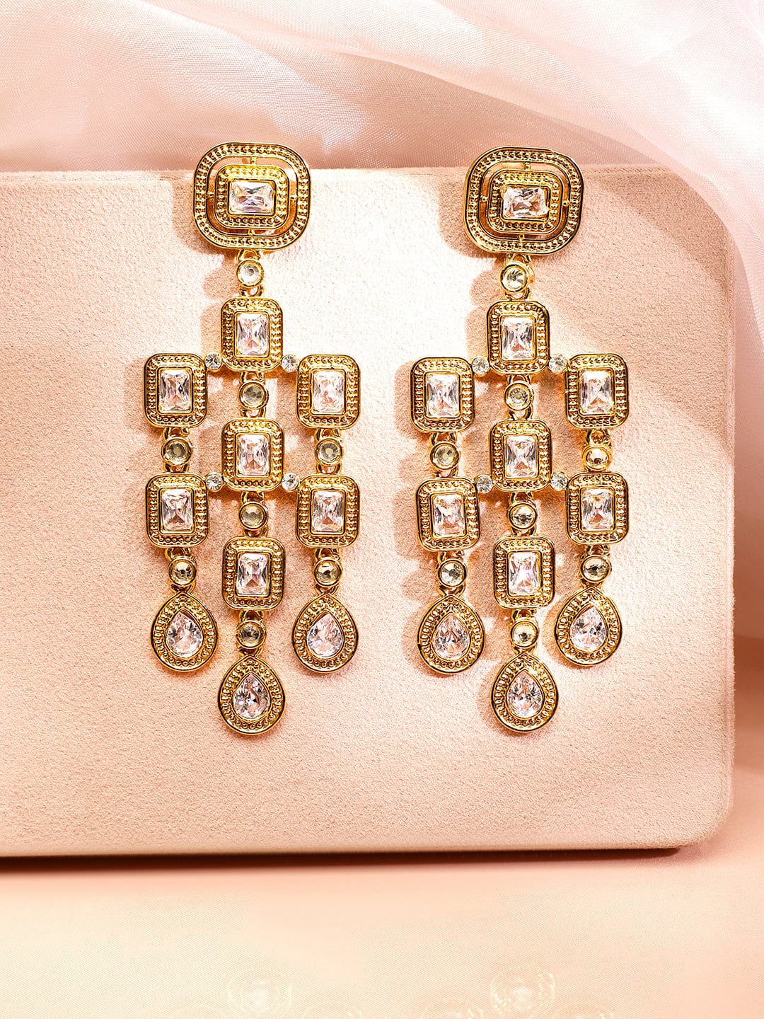 Contemporary Glow Emerald Zirconia Danglers