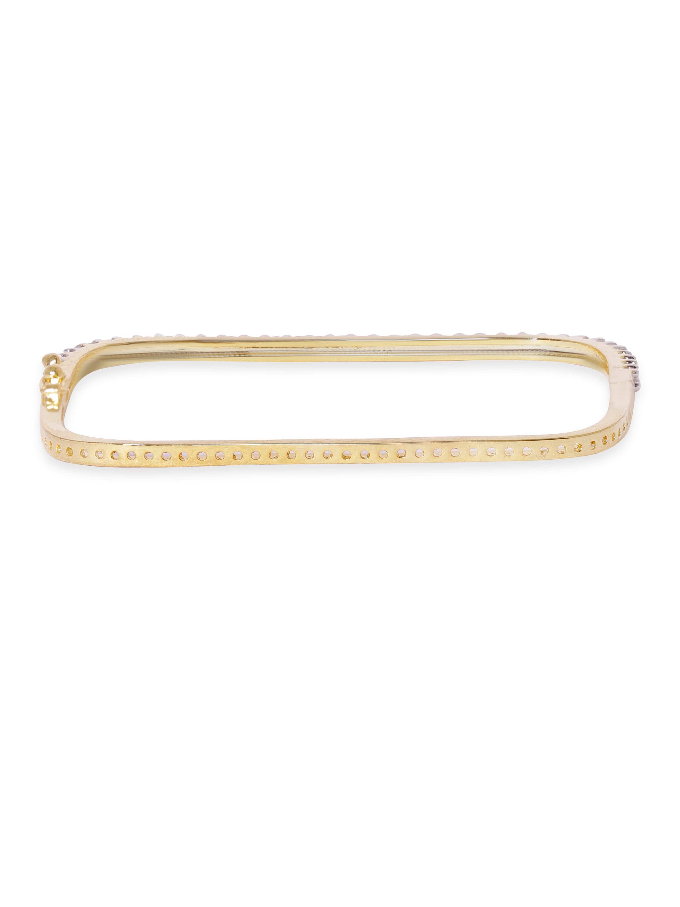 Wentra 22K Gold plated Zirconia studded dainty Classy Bracelet