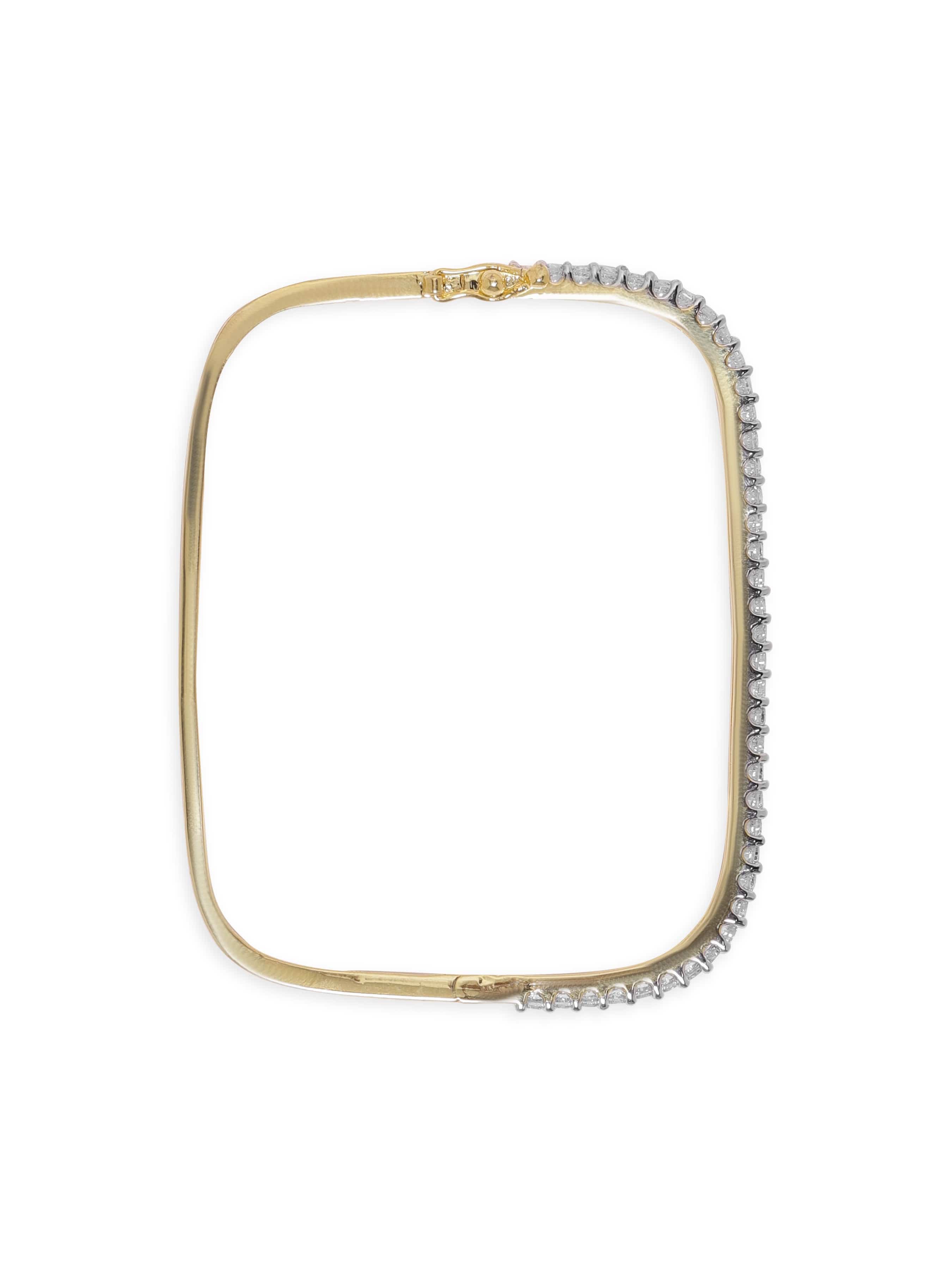 Wentra 22K Gold plated Zirconia studded dainty Classy Bracelet