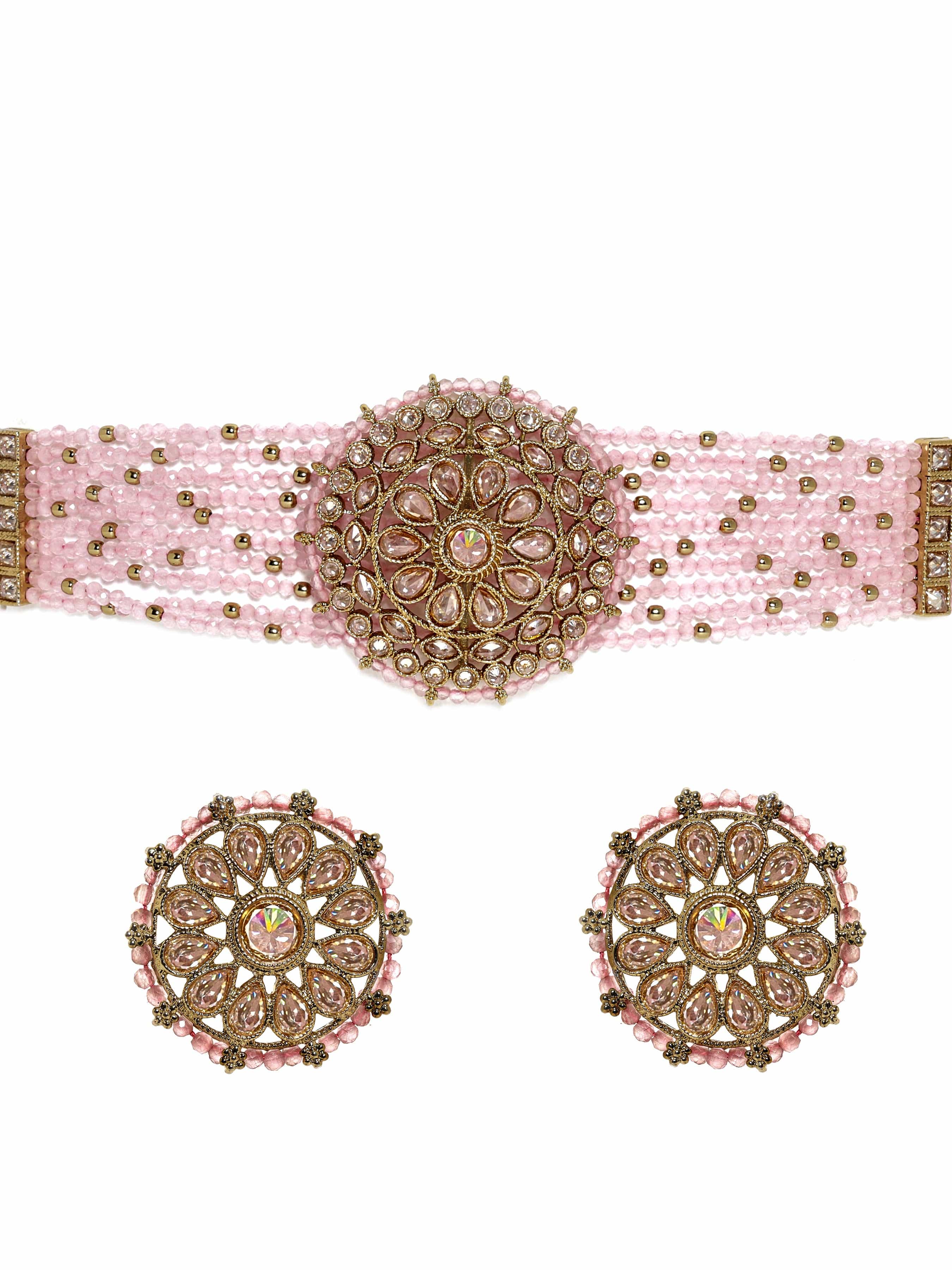 Modern Chic Pink Choker Set