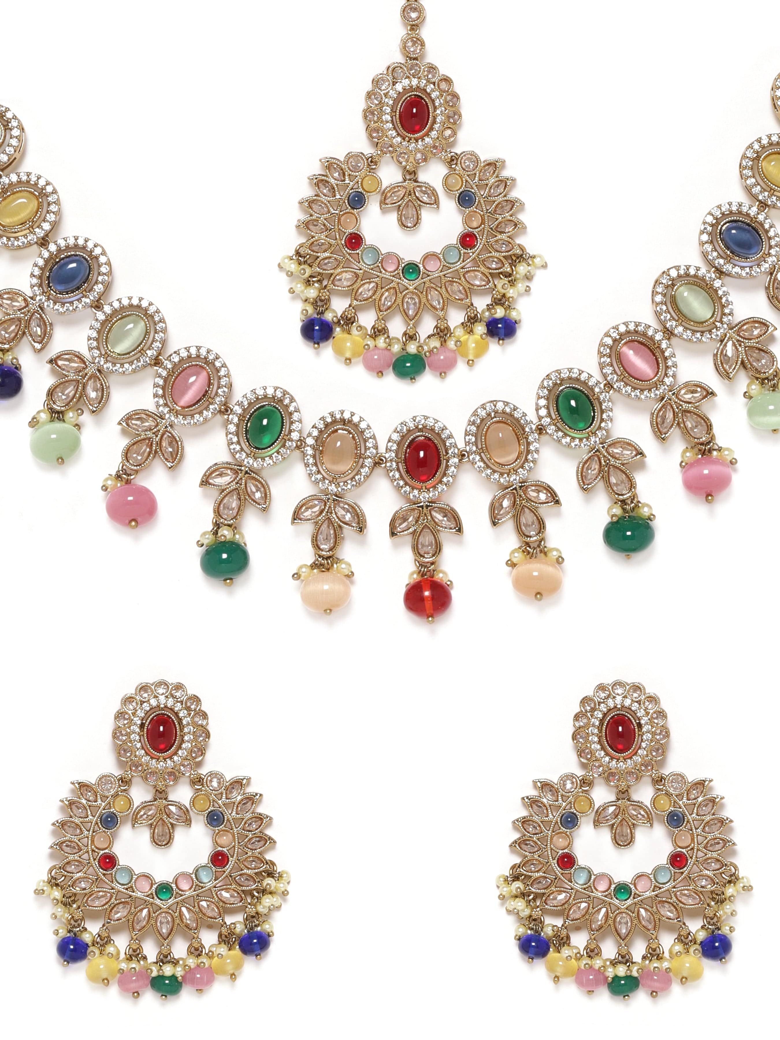 Dreaming in Colours Kundan Necklace Set