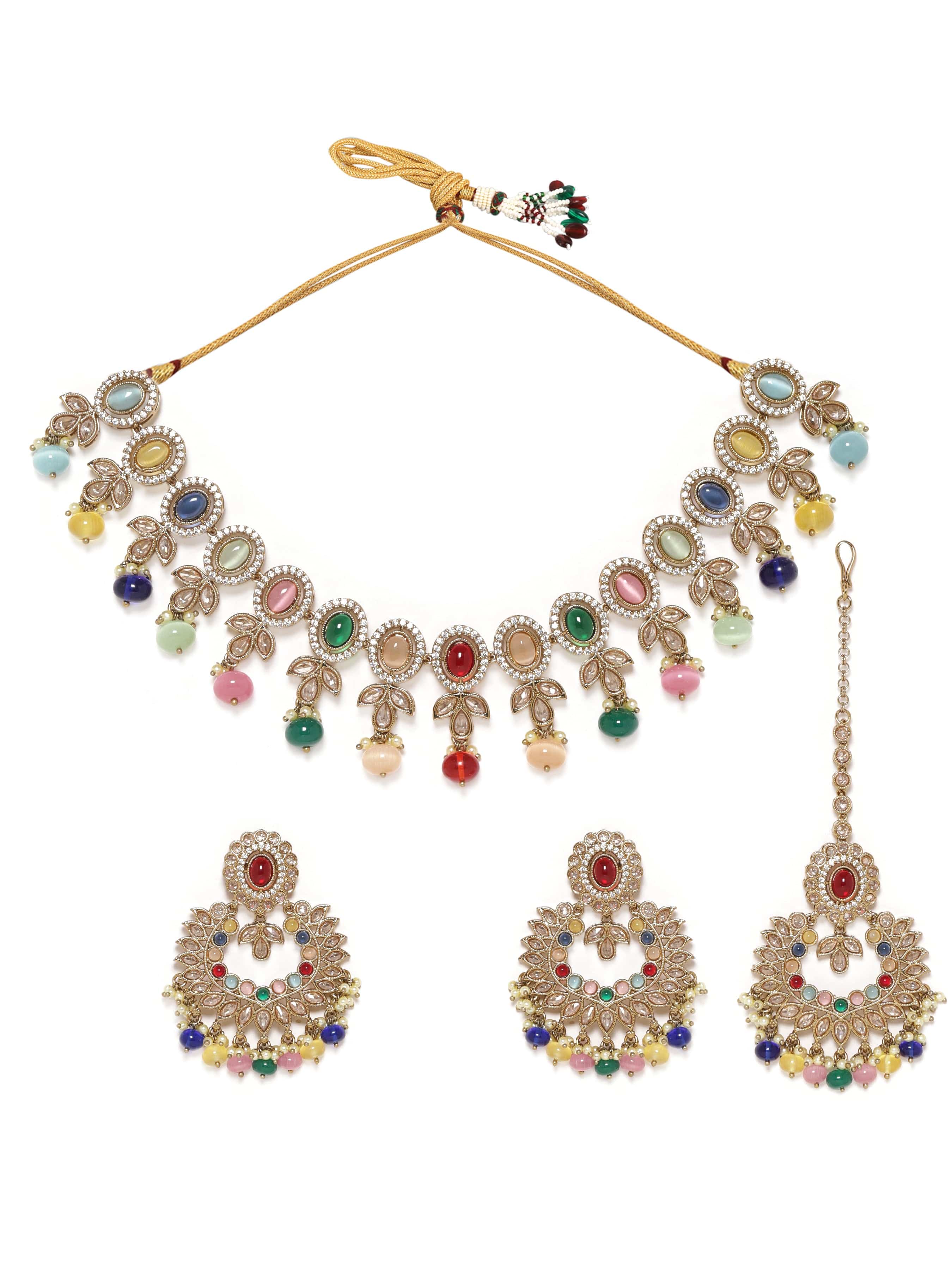 Dreaming in Colours Kundan Necklace Set