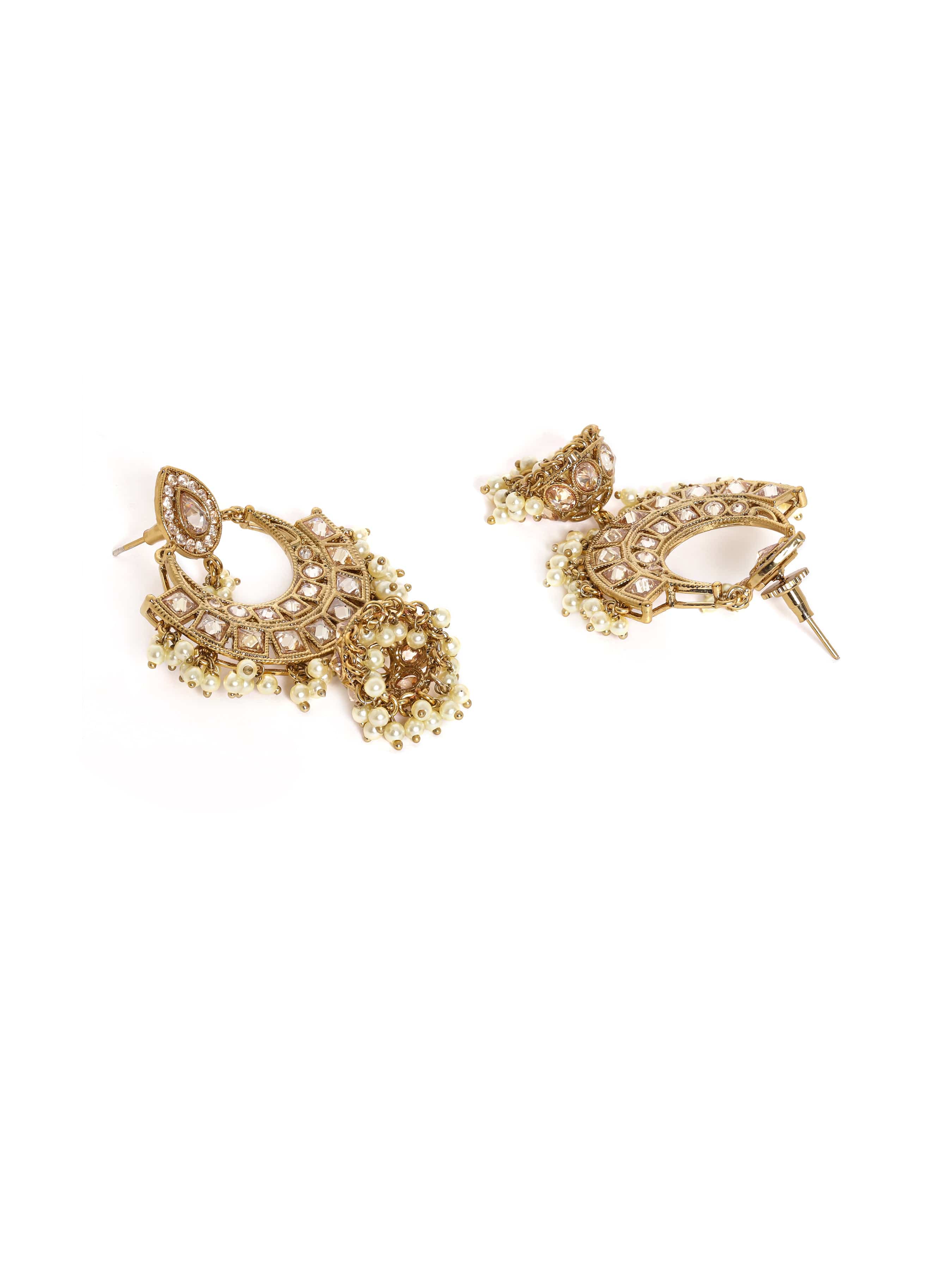 Sparkling Crystal Kundan Necklace Set