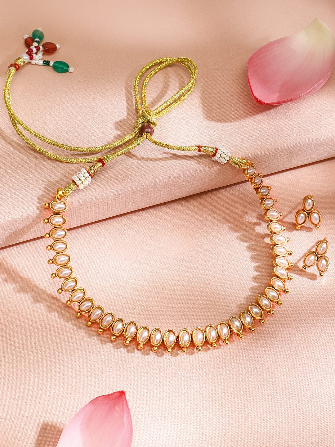 Charming White Gold Plated Short Necklace Set