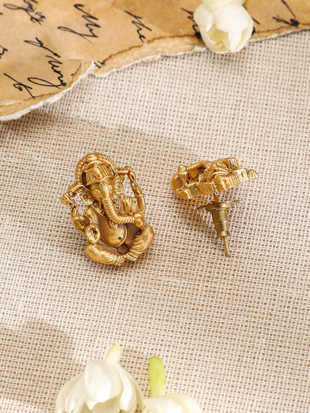 Ganesh Motif Pearl Beaded Pendant Necklace set