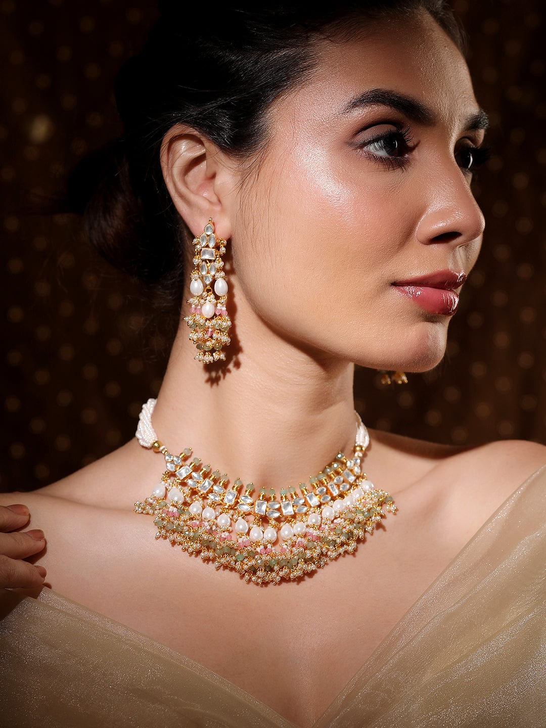 Masterpiece in Gold & Kundan Necklace Set