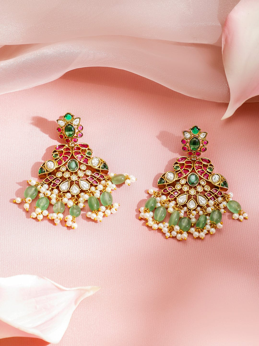 Blushing Emerald Statement Necklace Set