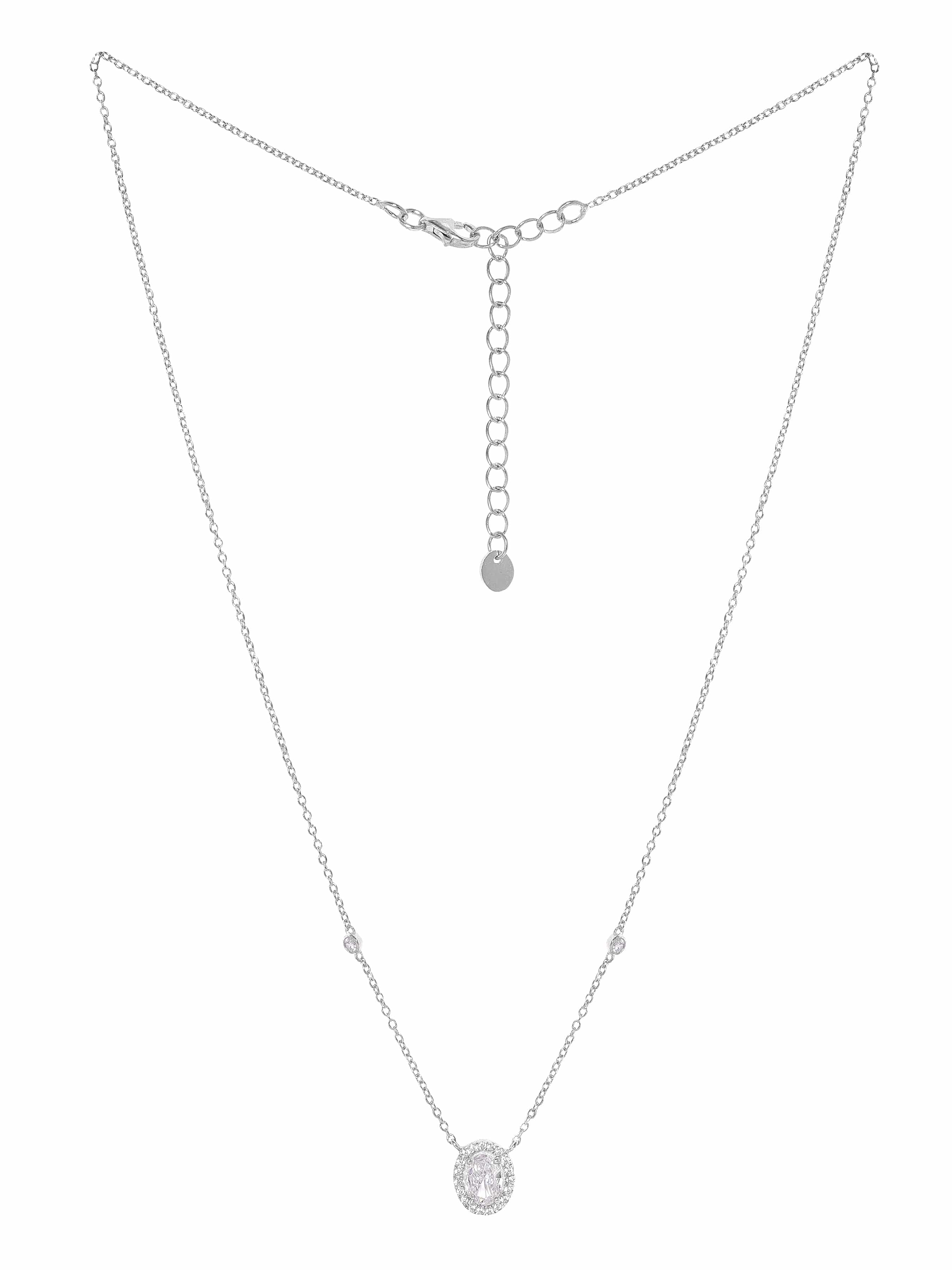 American Diamond Zirconia Pendant Necklace