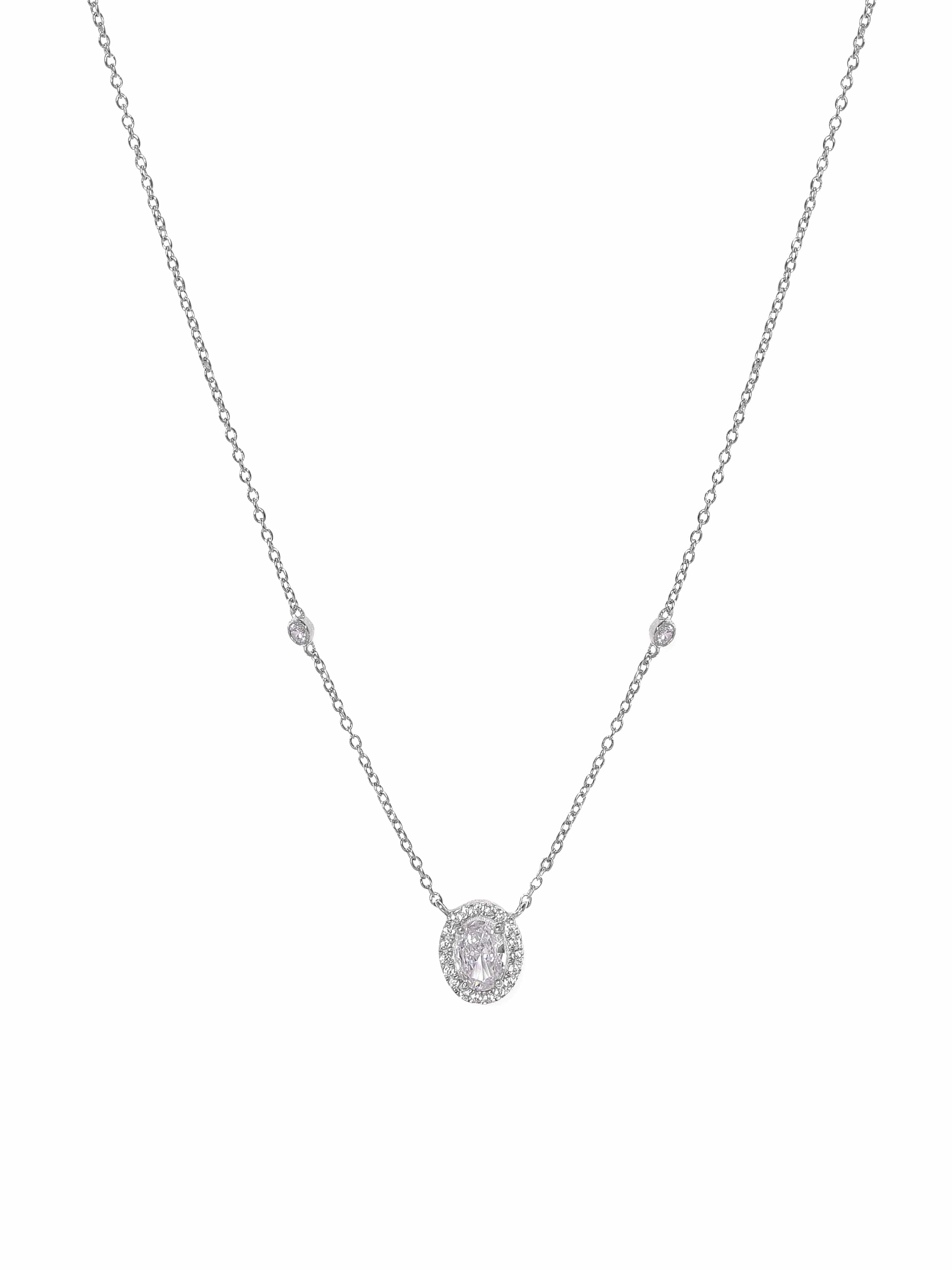 American Diamond Zirconia Pendant Necklace