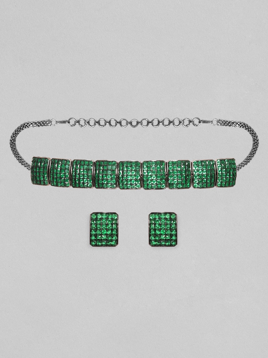 Green Beaded Choker Set