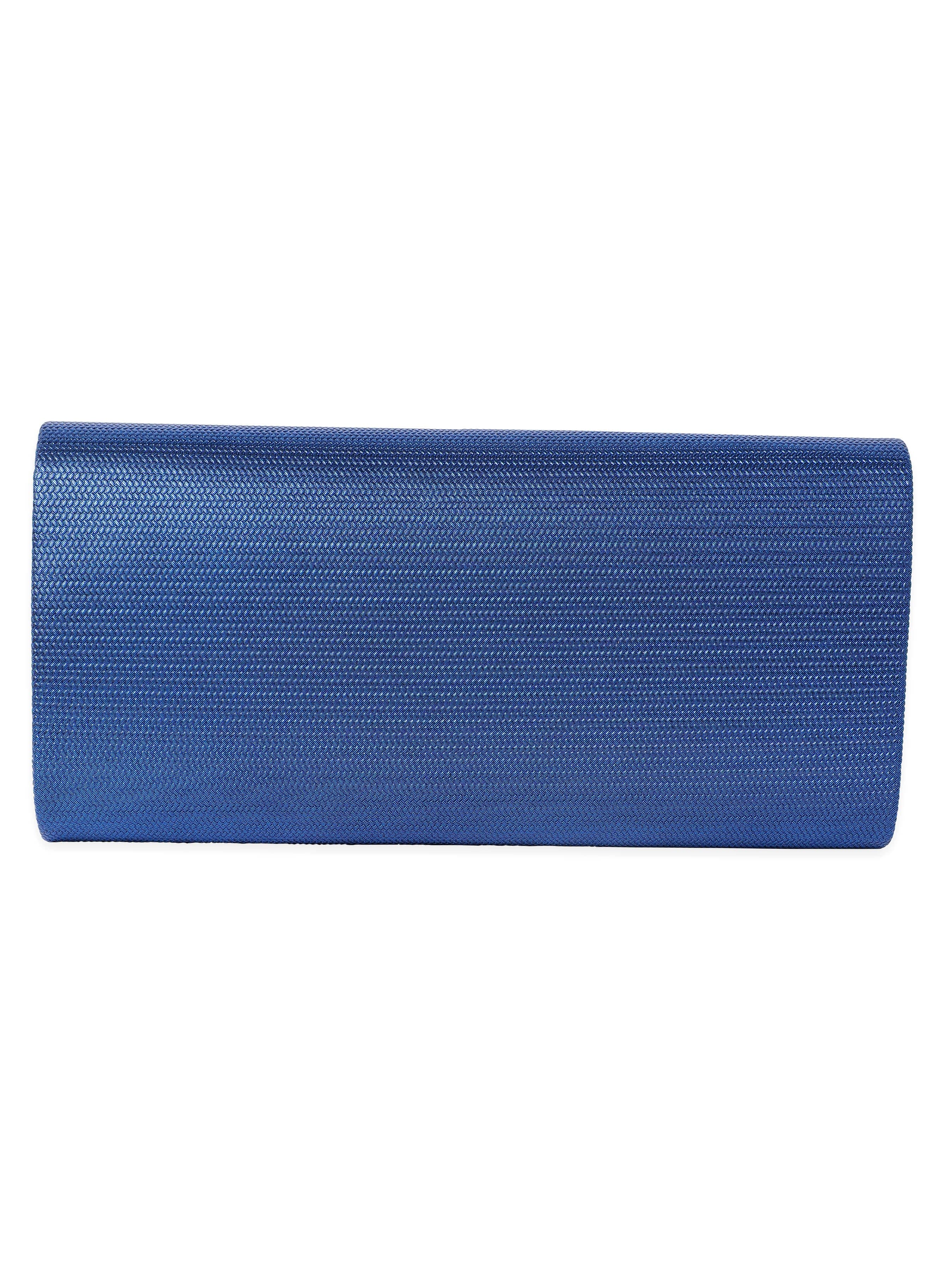 Wentra Artisanal Charm Handcrafted Blue Clutch Bag