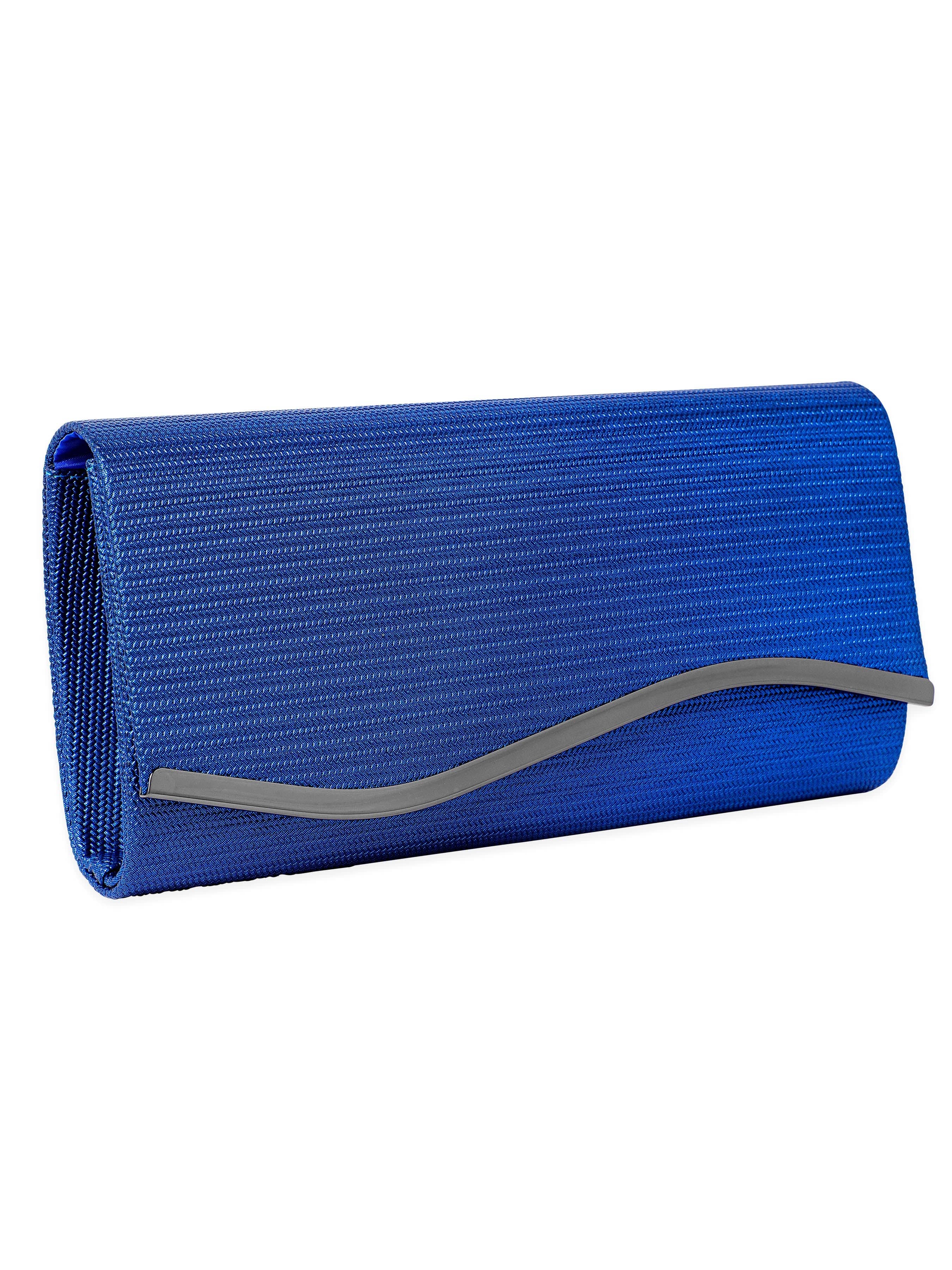 Wentra Artisanal Charm Handcrafted Blue Clutch Bag