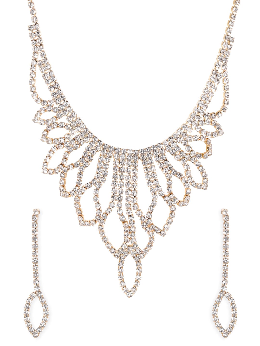 Sparkling American Diamond Zirconia Necklace Set