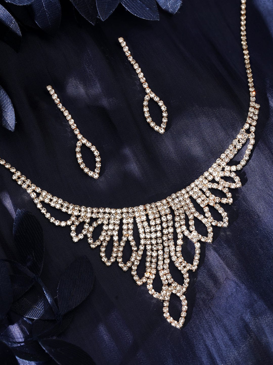 Sparkling American Diamond Zirconia Necklace Set