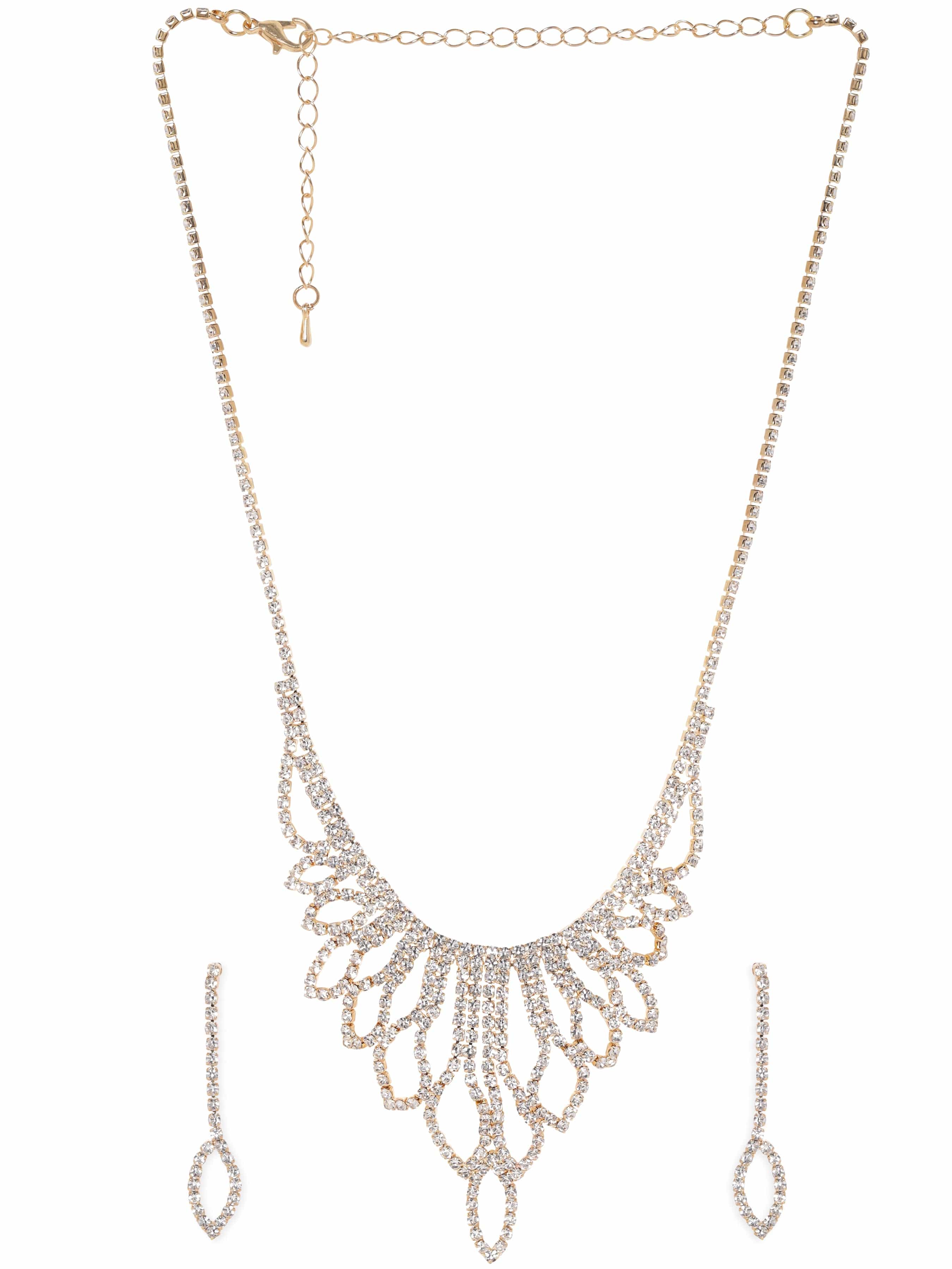 Sparkling American Diamond Zirconia Necklace Set