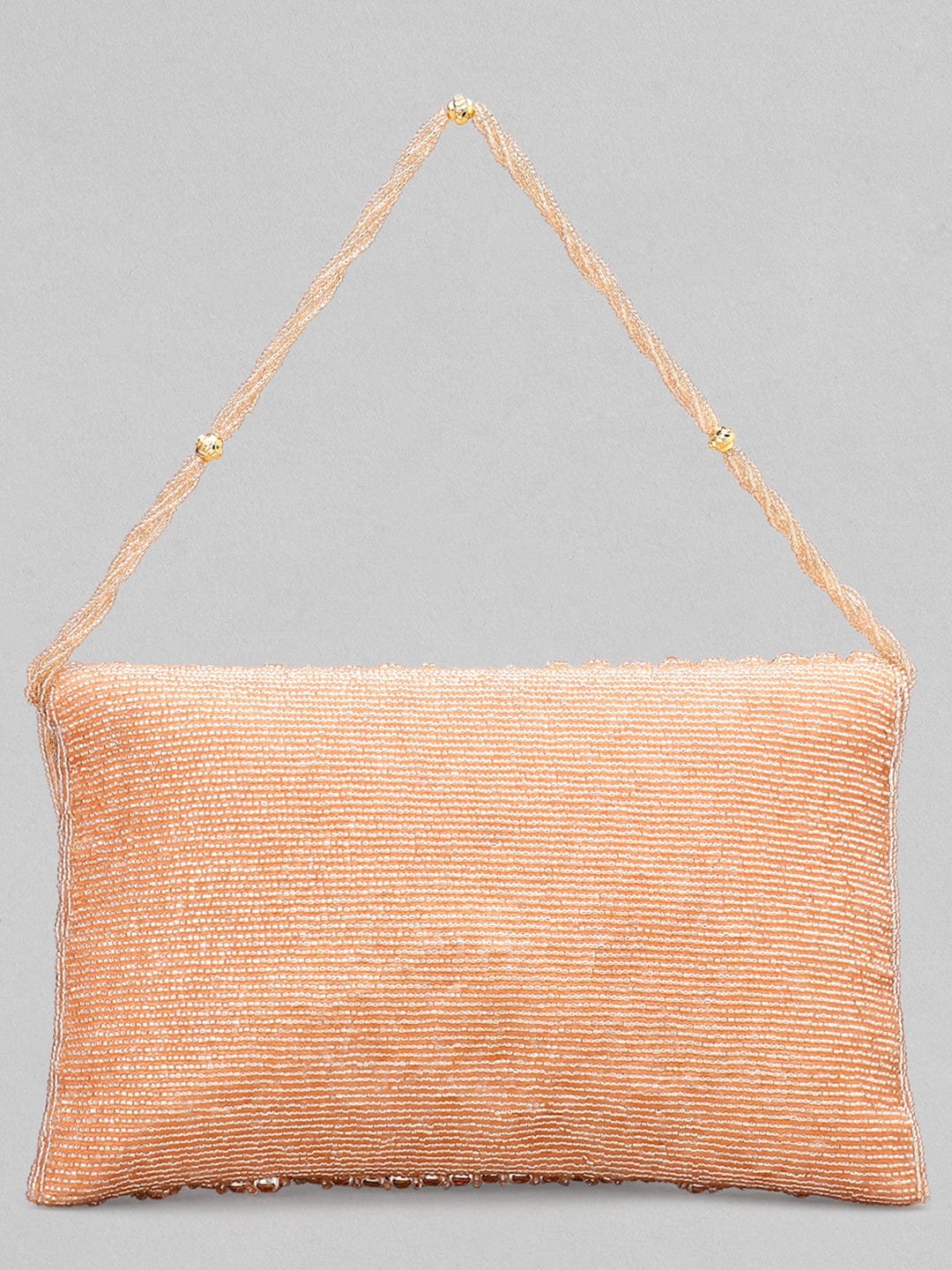 Wentra Brown Stoned Beadwork Hand Bag