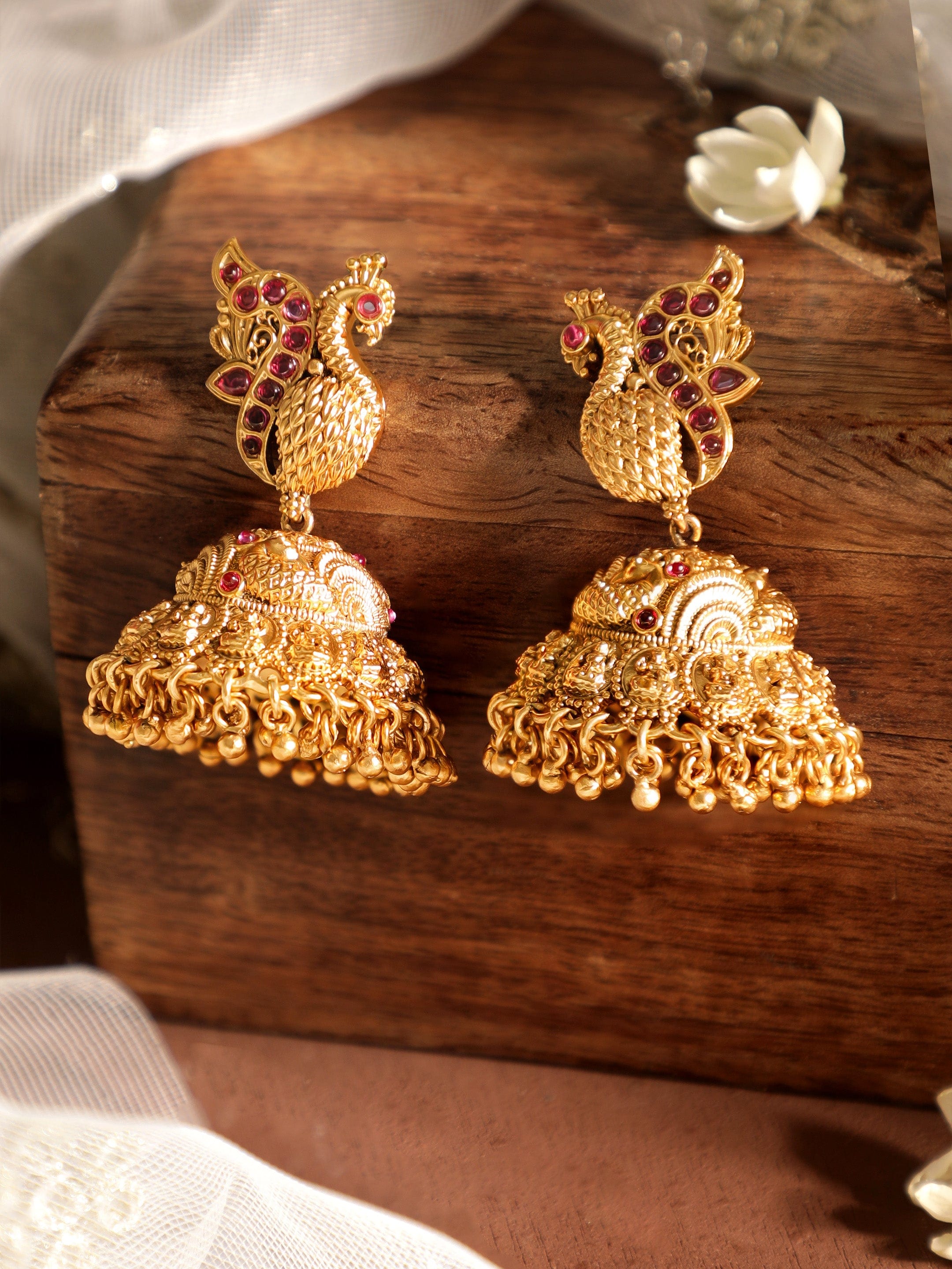 Dance of Feathers Peacock Jhumka