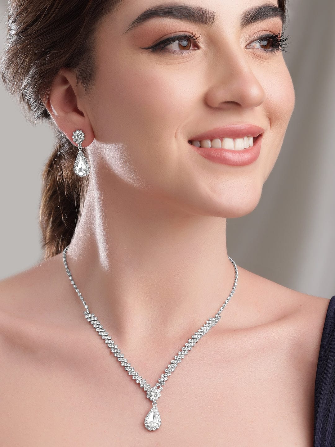 Necklace Set in American Diamond Zirconia