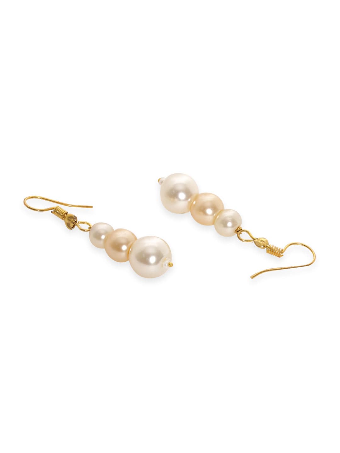 Royal White & Golden Pearls Necklace Set