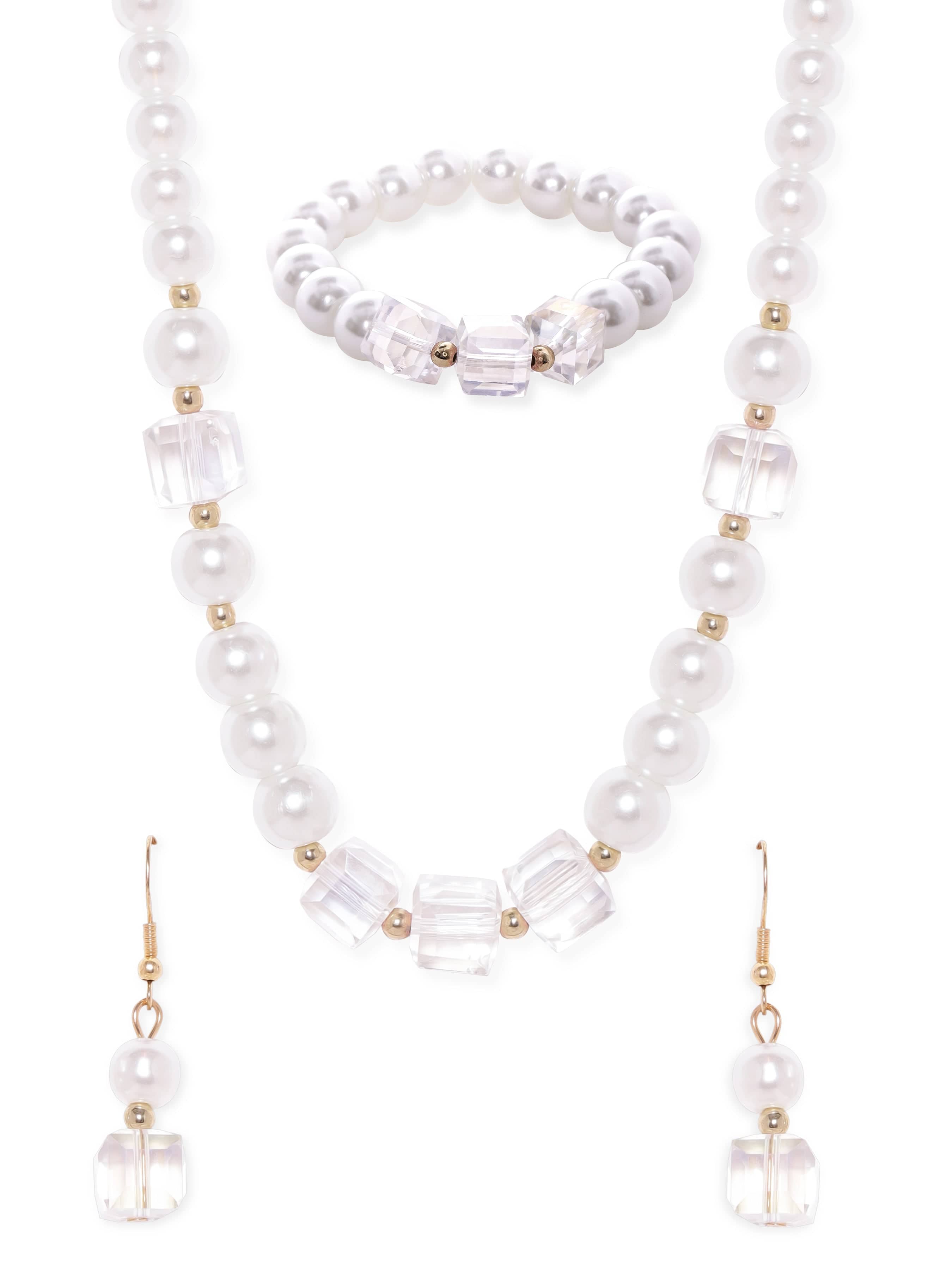Elite Pearl Glamour Necklace Set