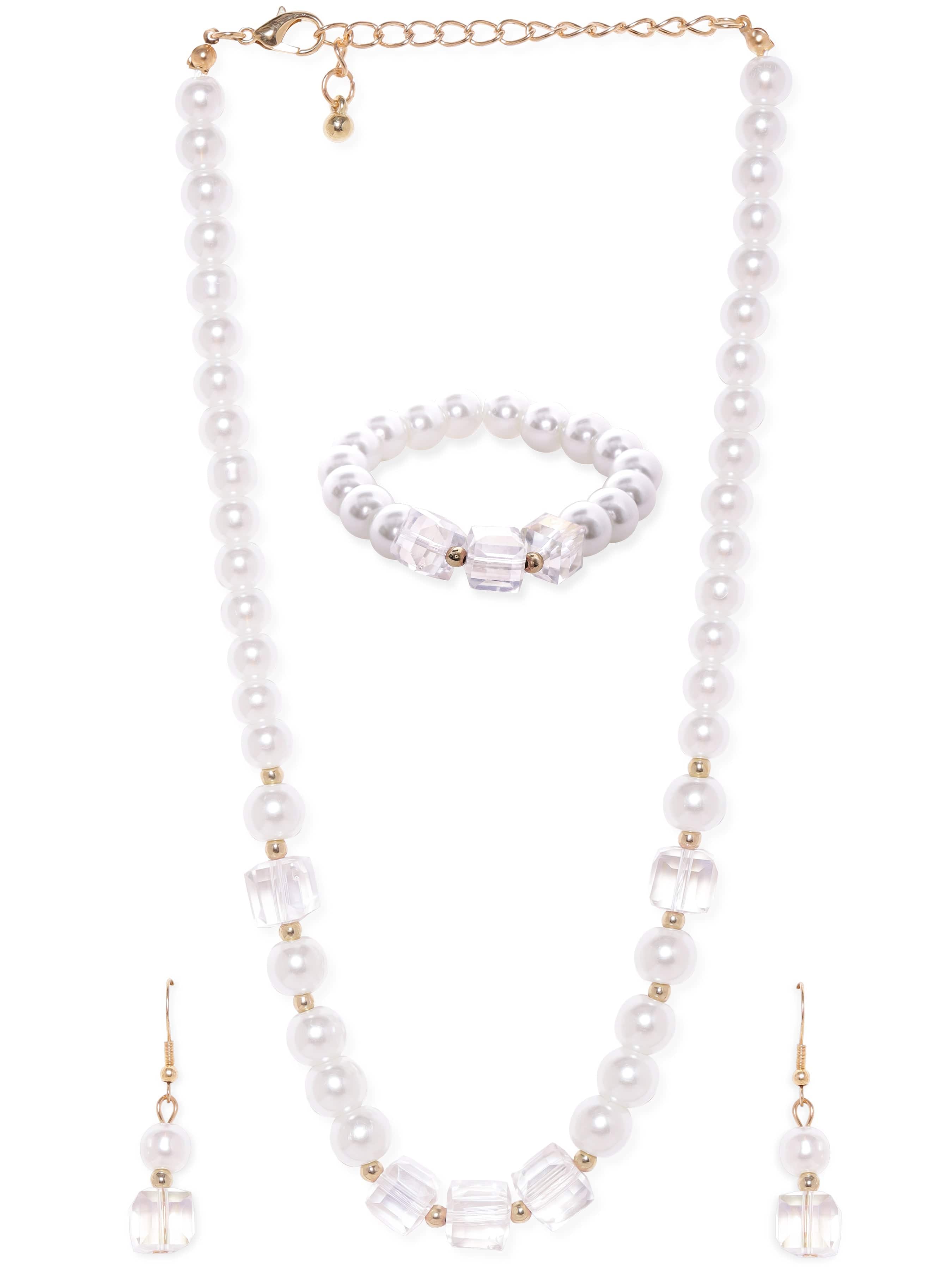 Elite Pearl Glamour Necklace Set